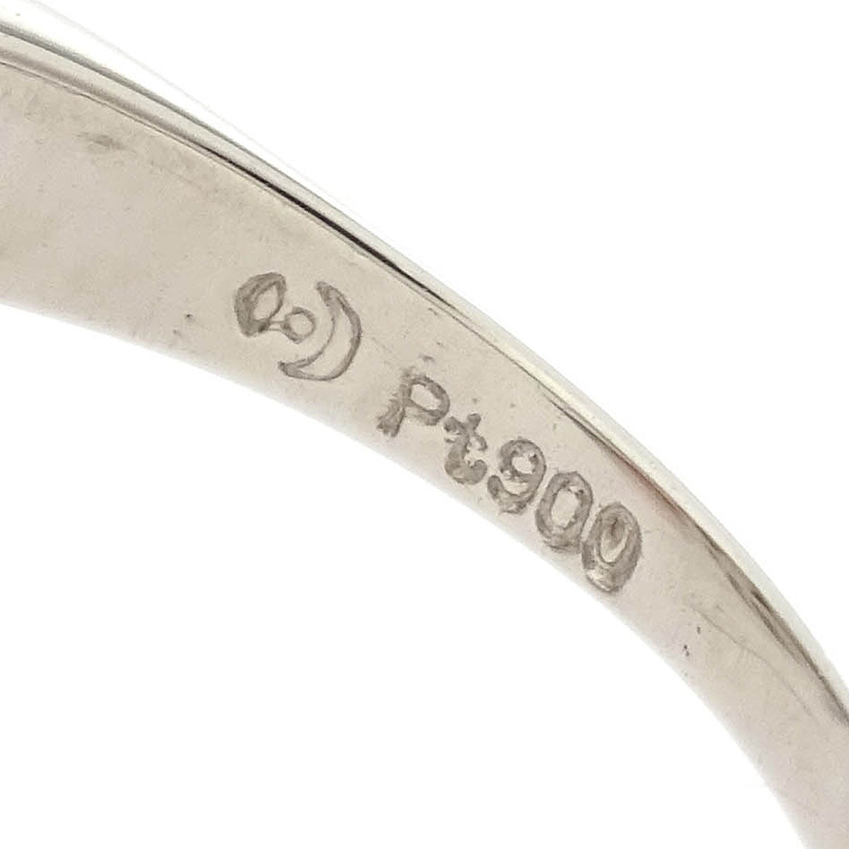 Tasaki Ring Pt900 Genuine Pearl Diamond Silver #52