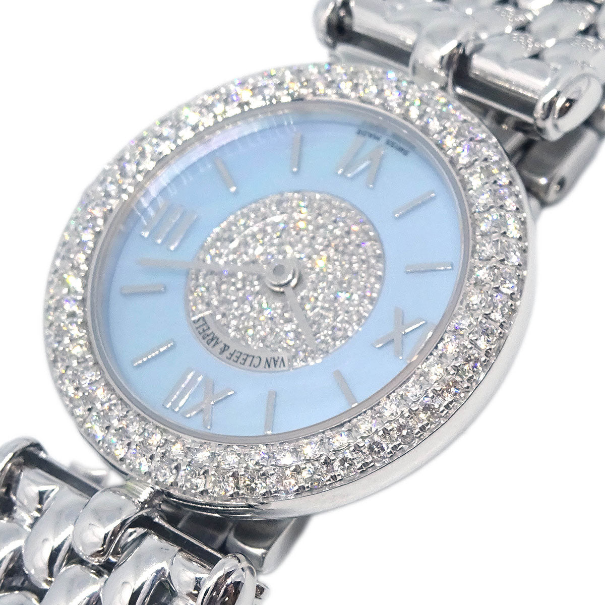 Van Cleef & Arpels Ref.3334B2 Sport 2 Ice Blue Diamond 18KWG Quartz Watch