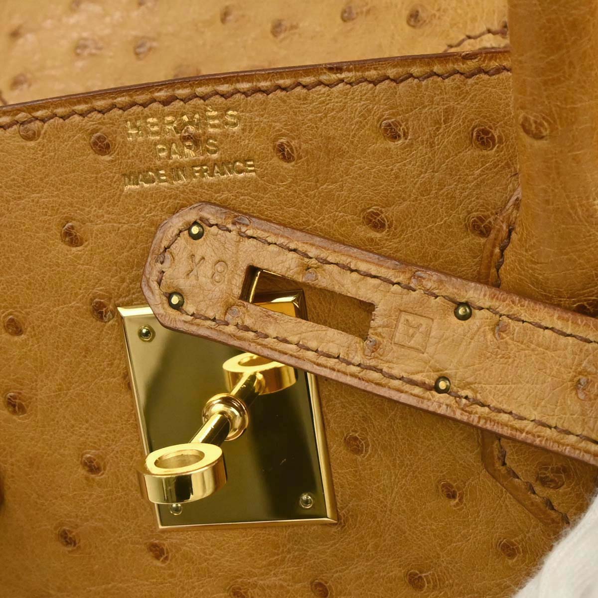 Hermes * 1997 Saffron Ostrich Birkin 35 Handbag