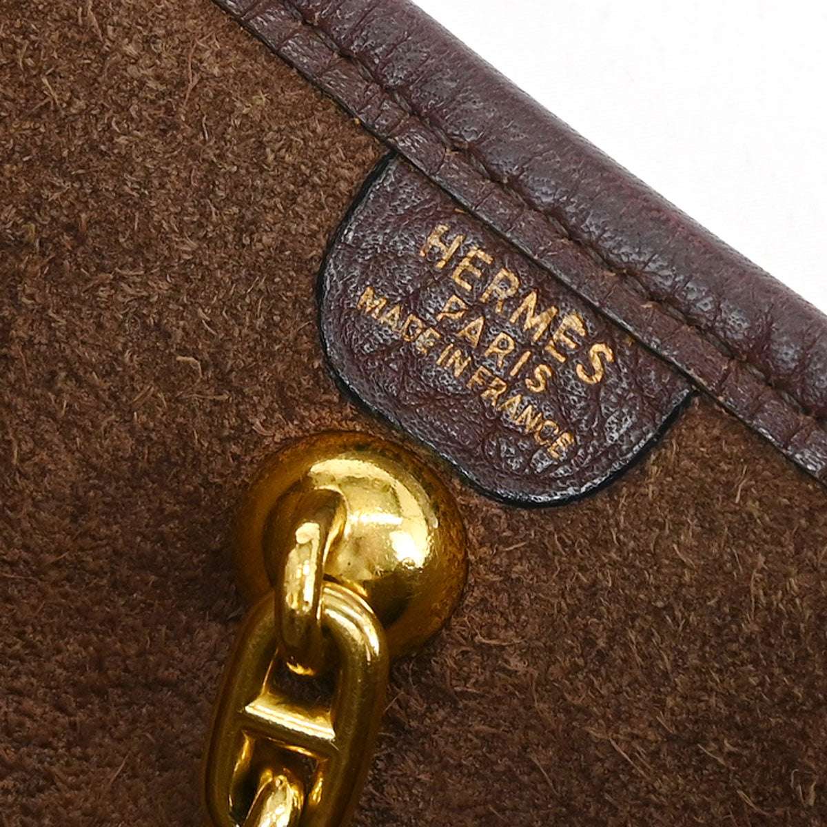 Hermes 1997 Chocolat Taurillon Clemence Vespa PM Shoulder Bag