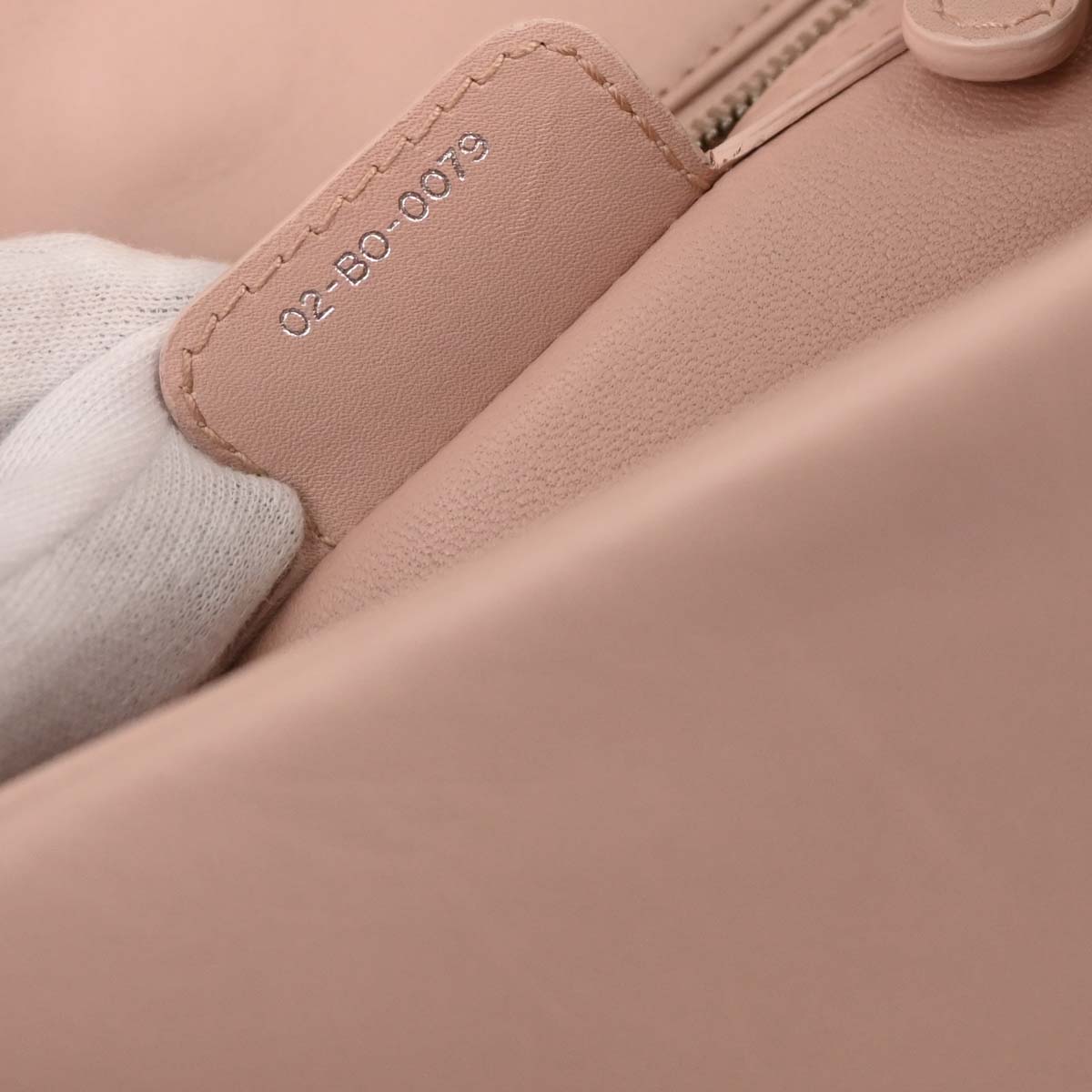 Christian Dior Light Pink Leather Demi Lune Handbag