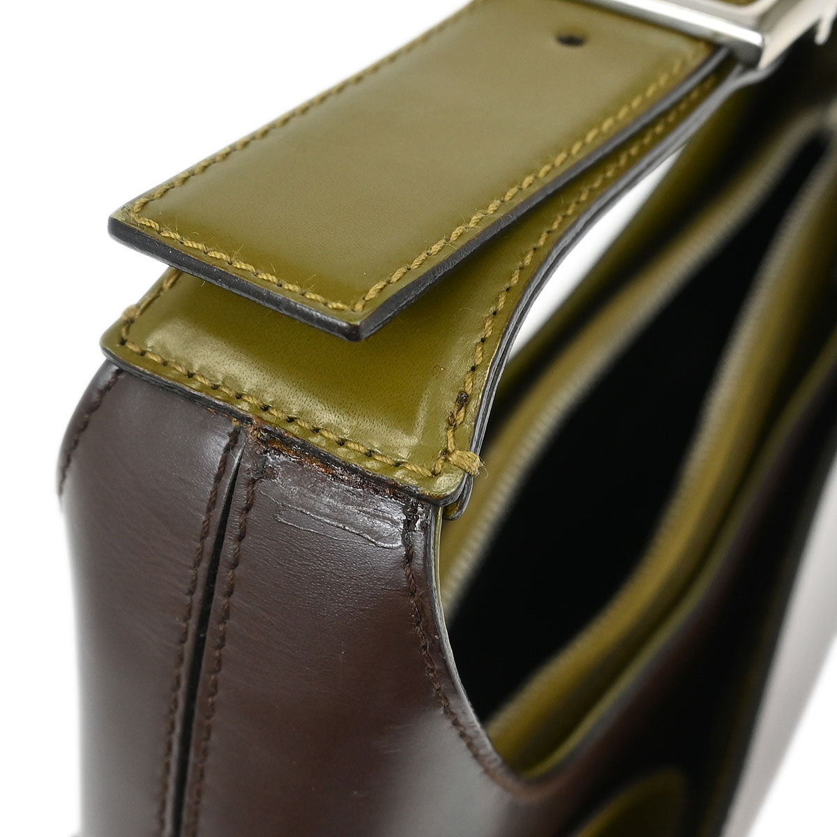 Salvatore Ferragamo Brown Gancini Shoulder Bag