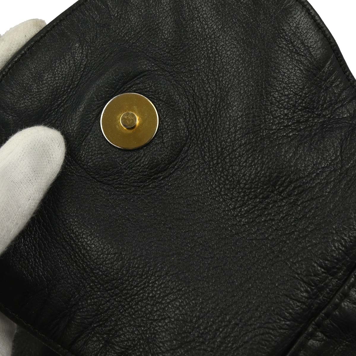 Loewe Black Leather Drawstring Backpack