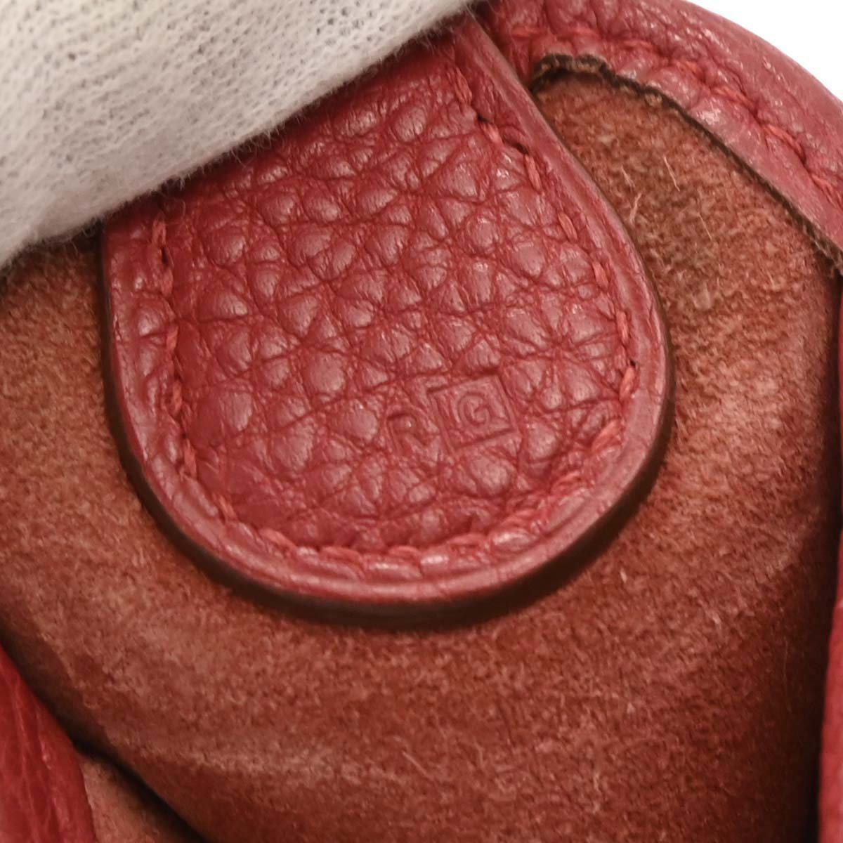 Hermes 2003 Rouge Garance Togo Vespa PM Shoulder Bag