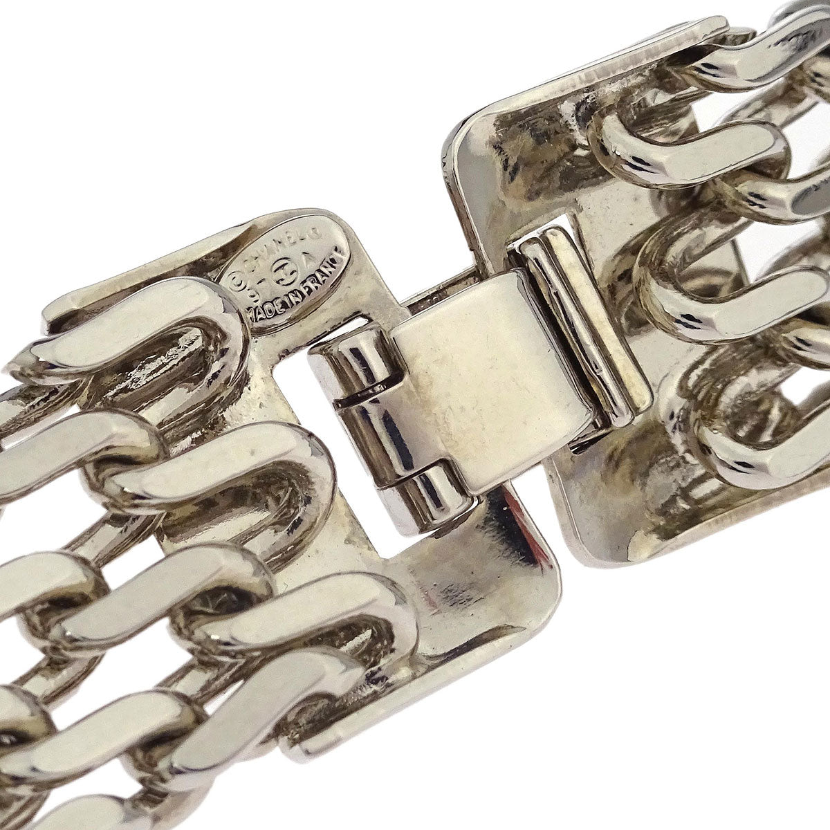 Chanel Chain Belt Silver Small Good 97A