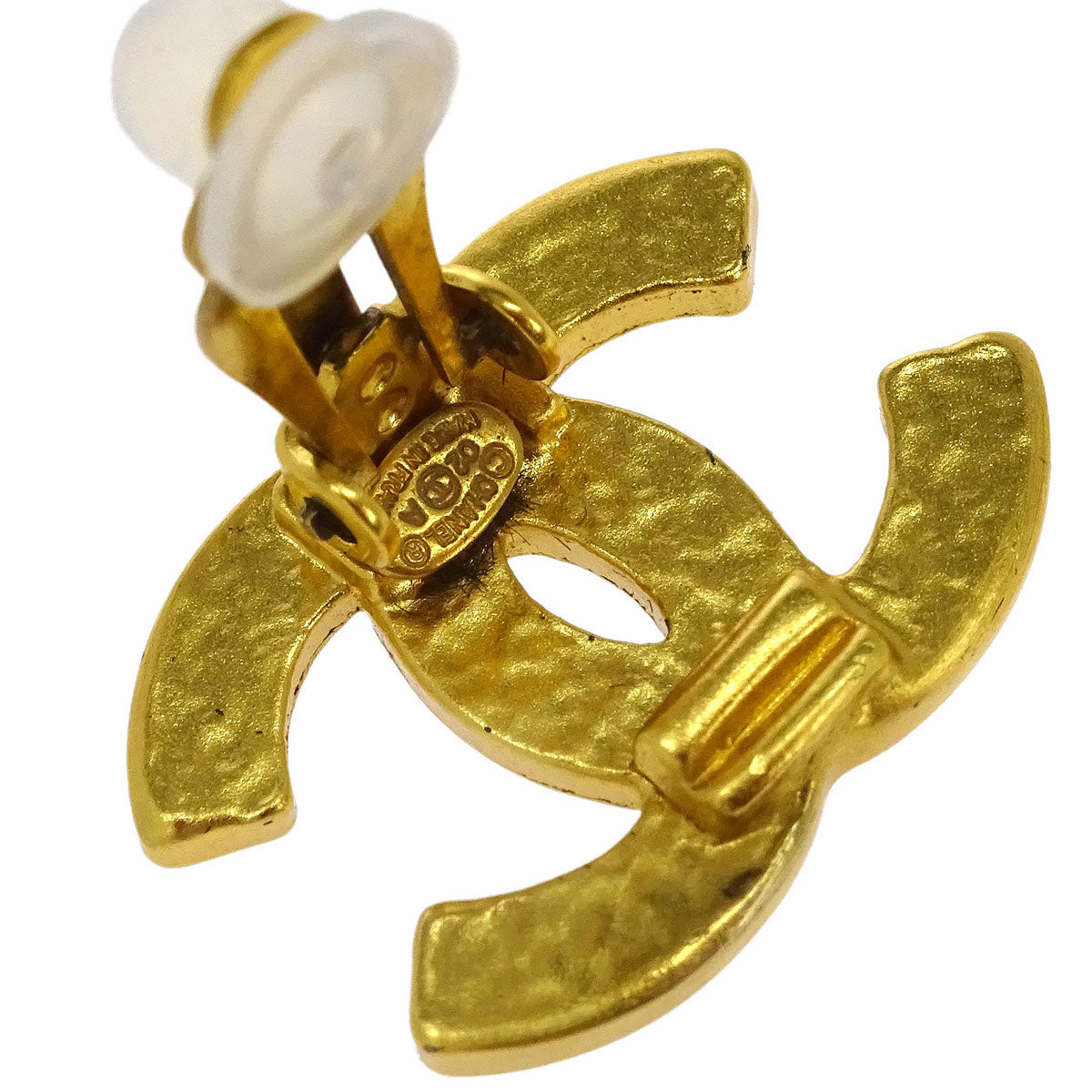 Chanel Gold CC Earrings Clip-On 02A