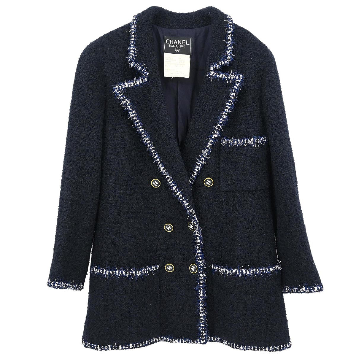 Chanel 1994 Double Breasted Jacket Navy #40 – AMORE Vintage Tokyo