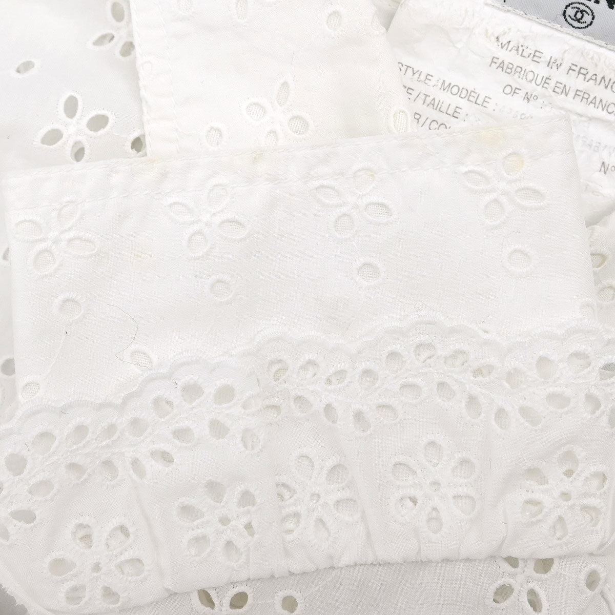 Chanel Top Blouse White #36