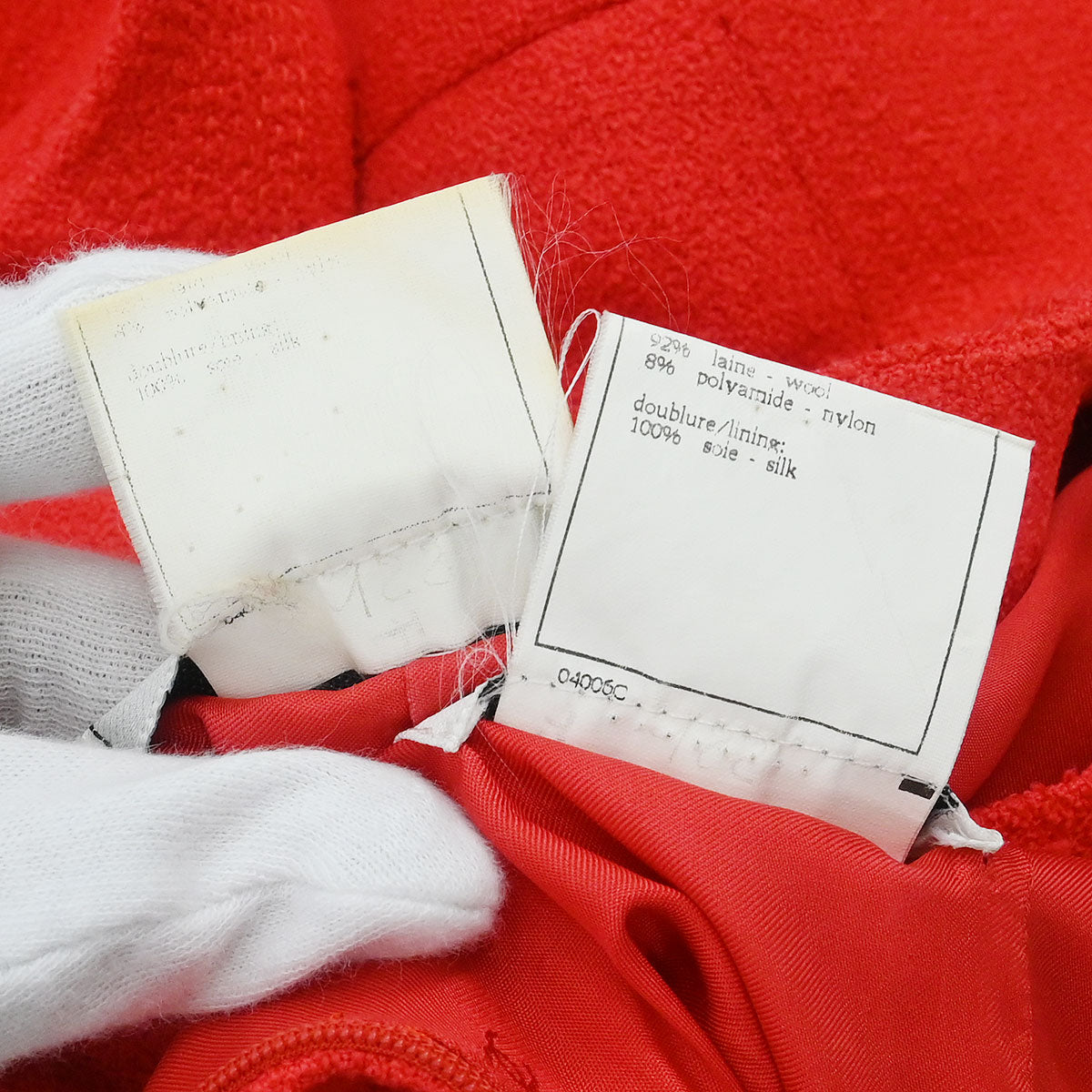 Chanel 1996 Setup Suit Jacket Skirt Red #36