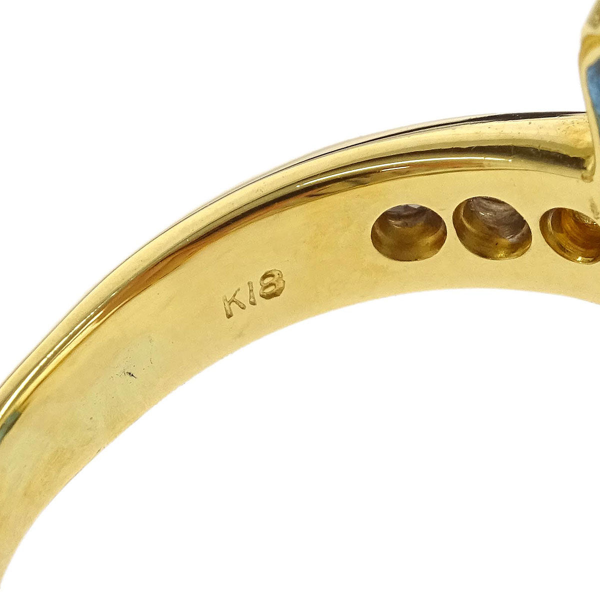 Ring 18K Gold Sapphire Diamond #53