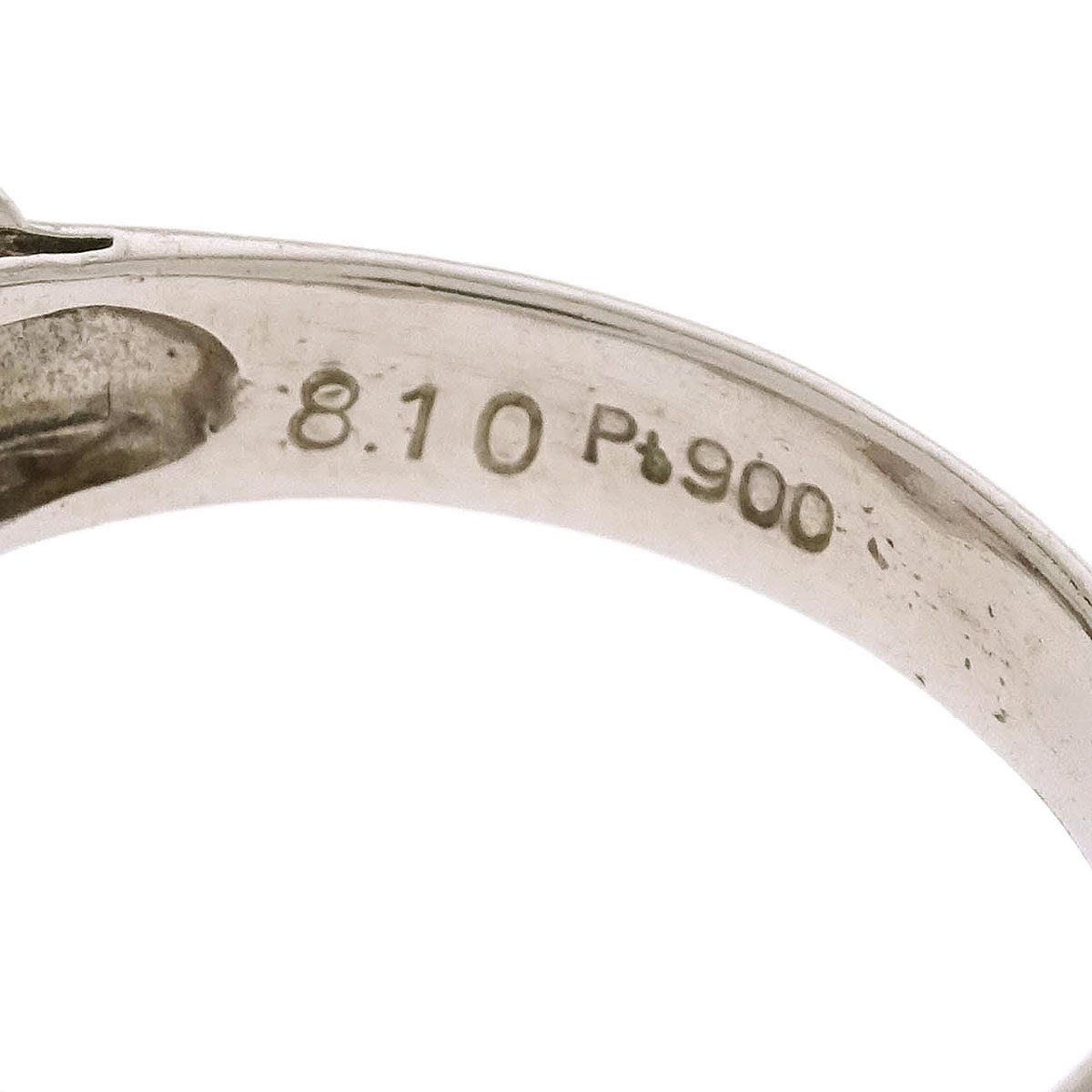 Ring Pt900 Silver Color Stone Diamond #52