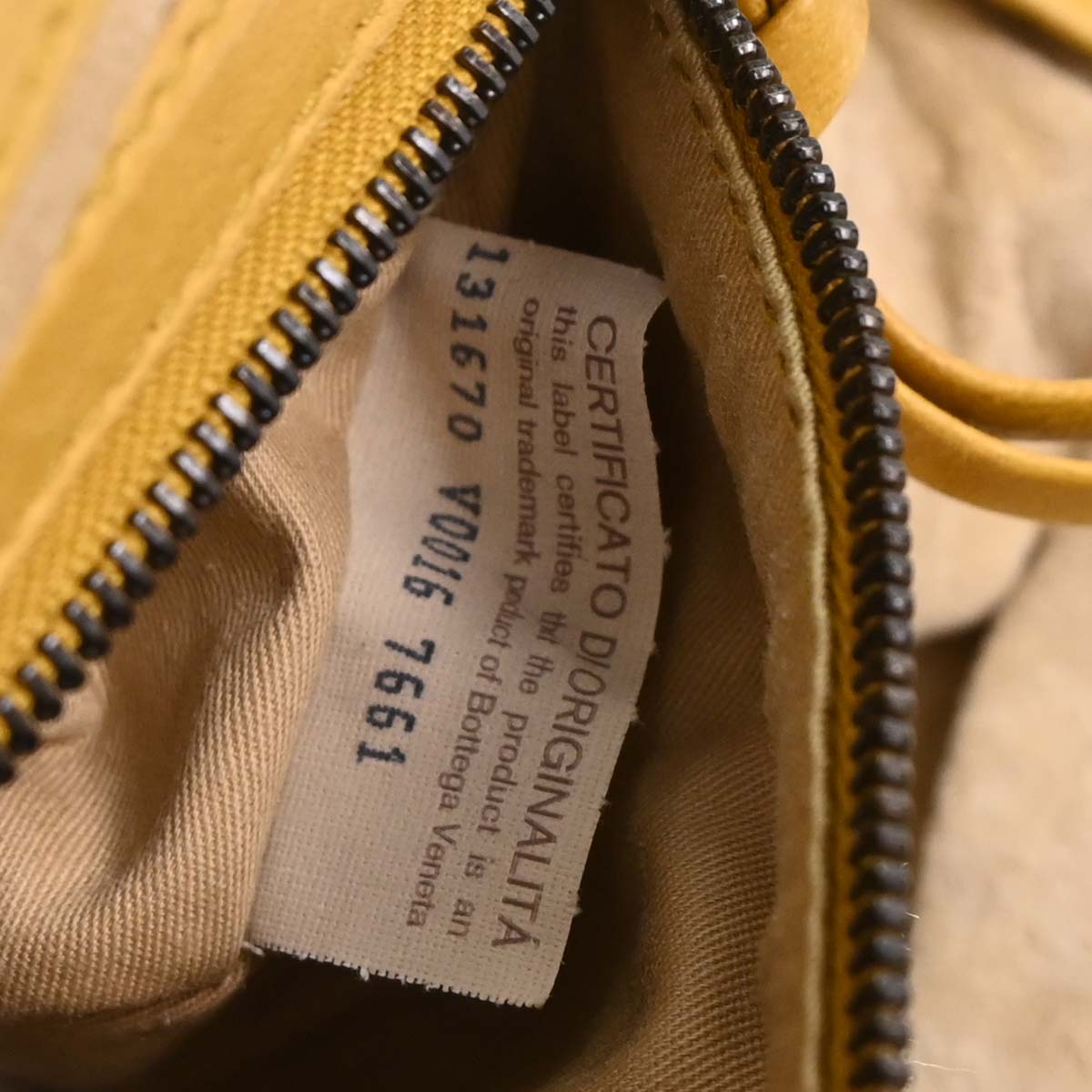 Bottega Veneta Yellow Lambskin Intrecciato Handbag