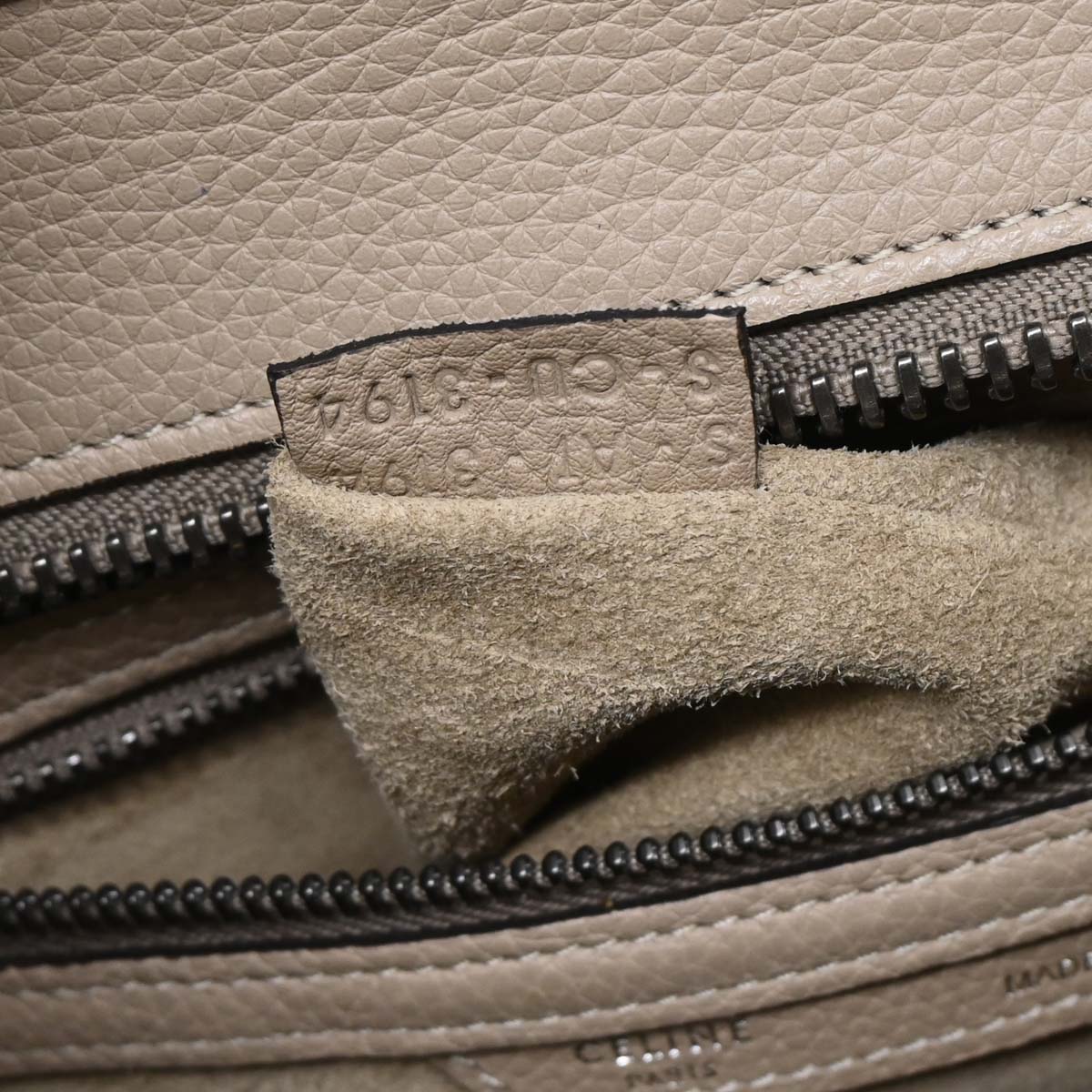 Celine Beige Luggage Micro Tote Handbag