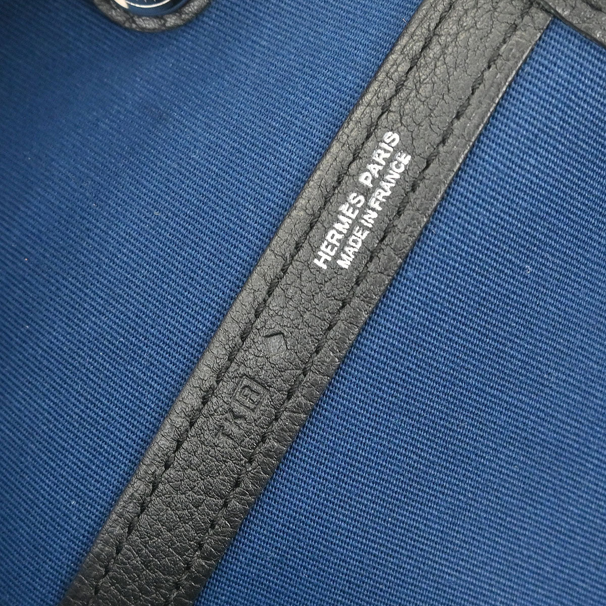 Hermes Navy Toile Officier Negonda Garden Party 36 PM Tote Bag