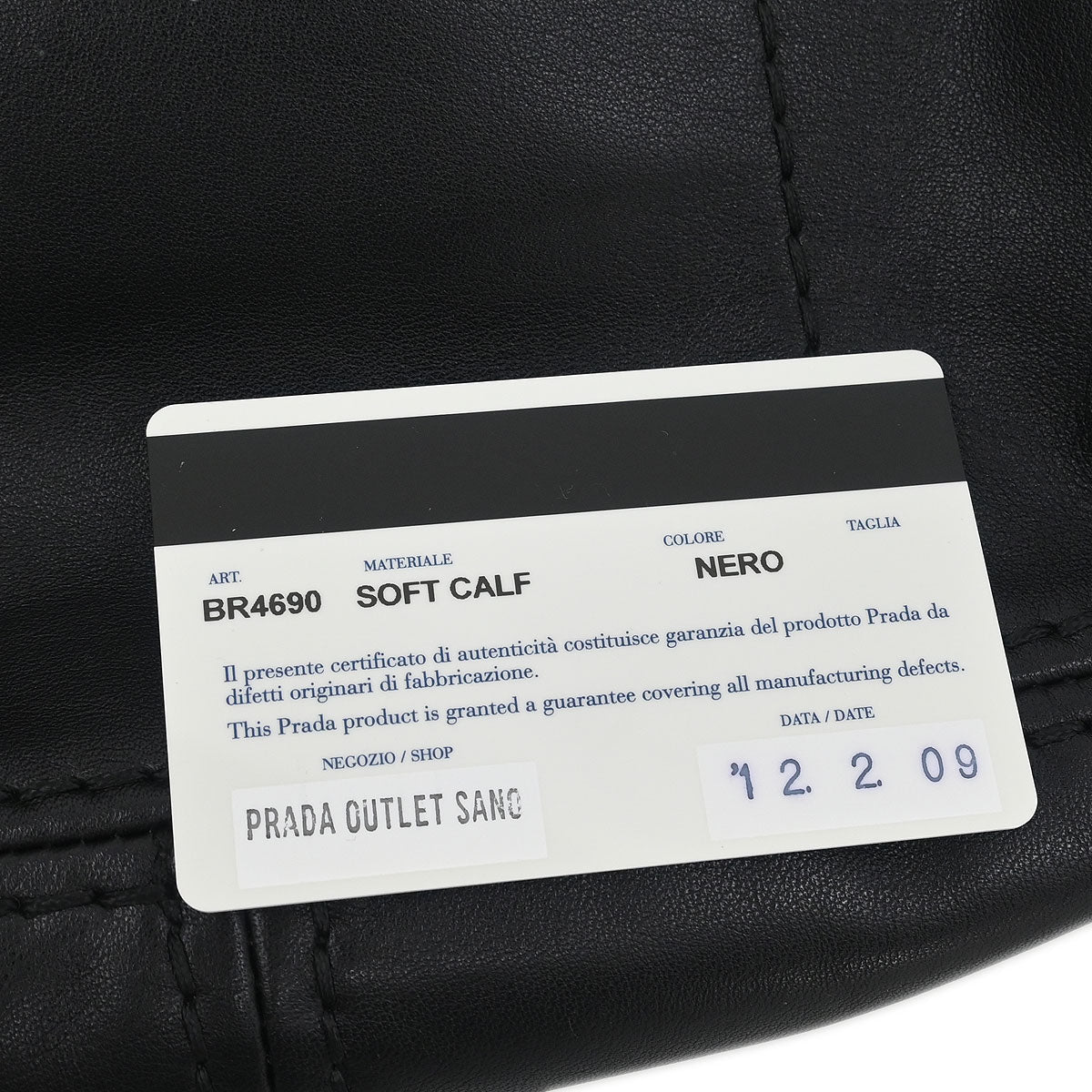 Prada * Black Calfskin Shoulder Bag