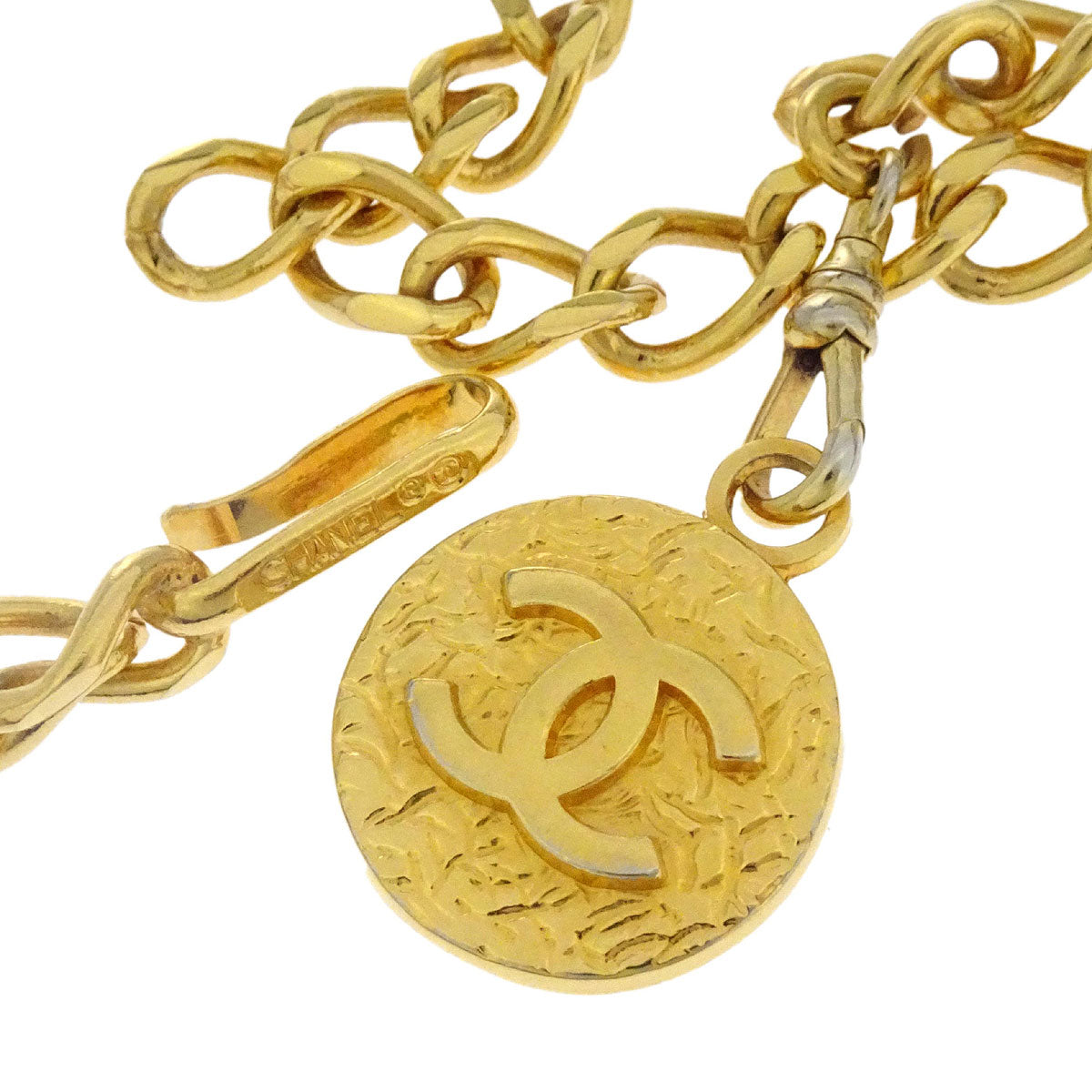 Chanel Medallion Chain Belt Gold 1982 Small Good