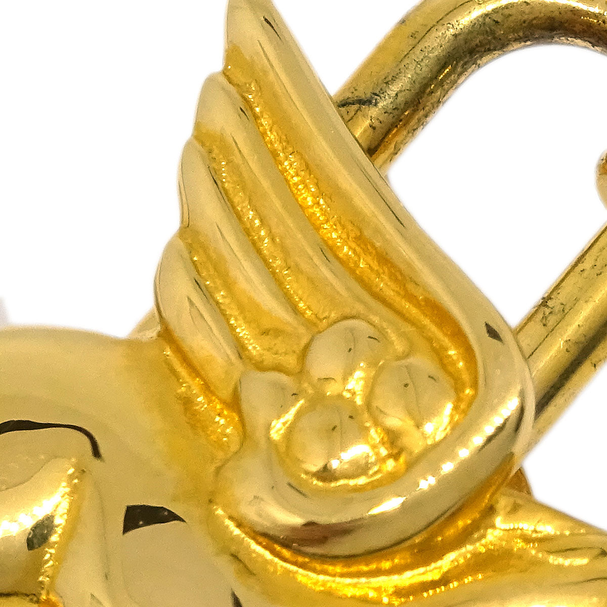 Hermes 1993 Le Cheval Pegasus Cadena Gold Small Good