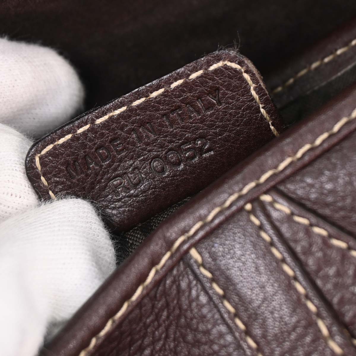 Christian Dior Brown Leather Saddle Handbag