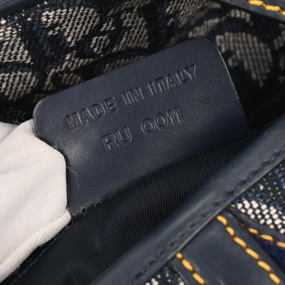 Christian Dior Navy Trotter Double Saddle Handbag