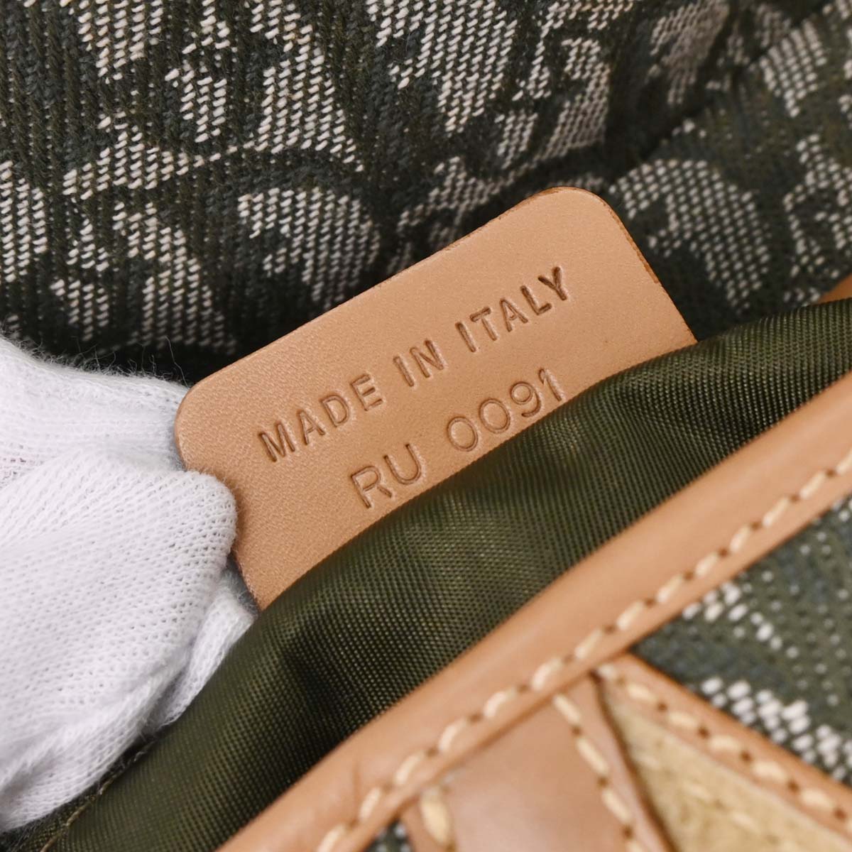 Christian Dior Green Trotter Double Saddle Handbag