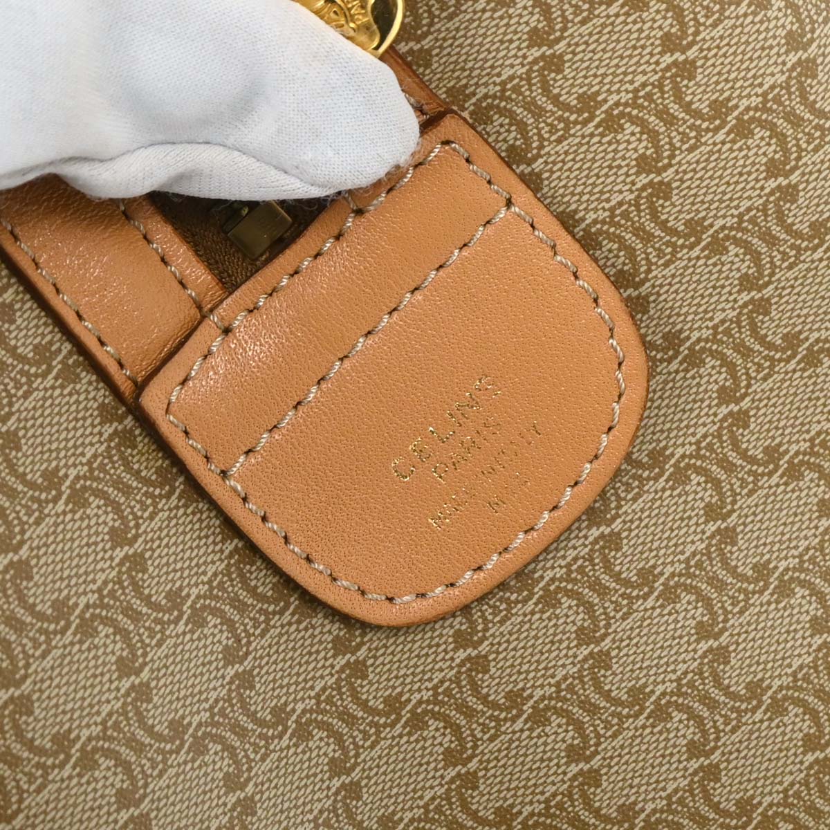 Celine Beige Macadam Duffle Handbag