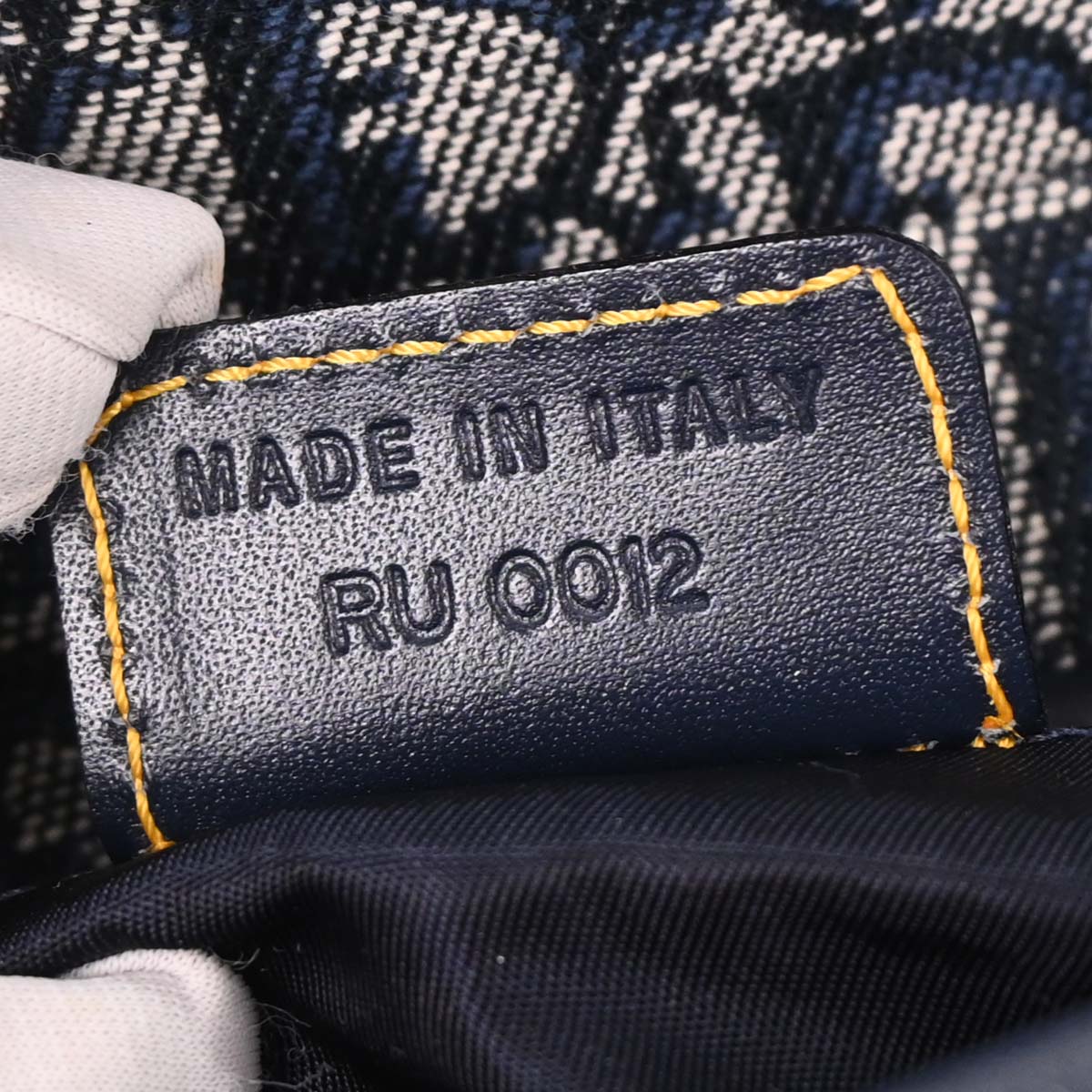 Christian Dior Navy Trotter Double Saddle Handbag