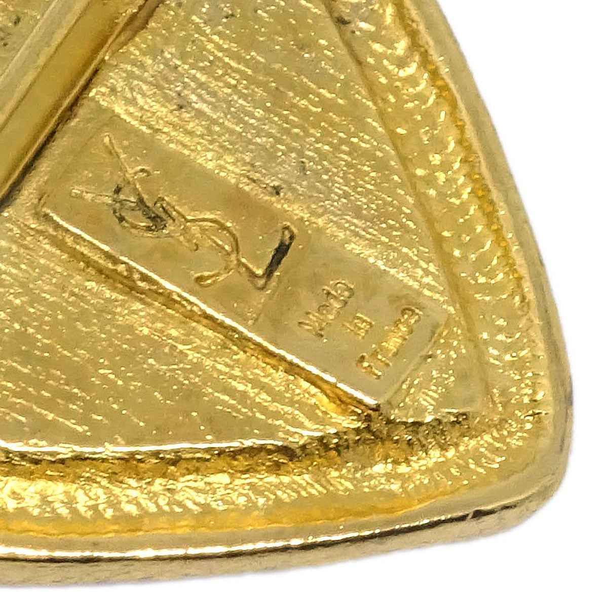 Yves Saint Laurent Brooch Pin Gold Red Gripoix