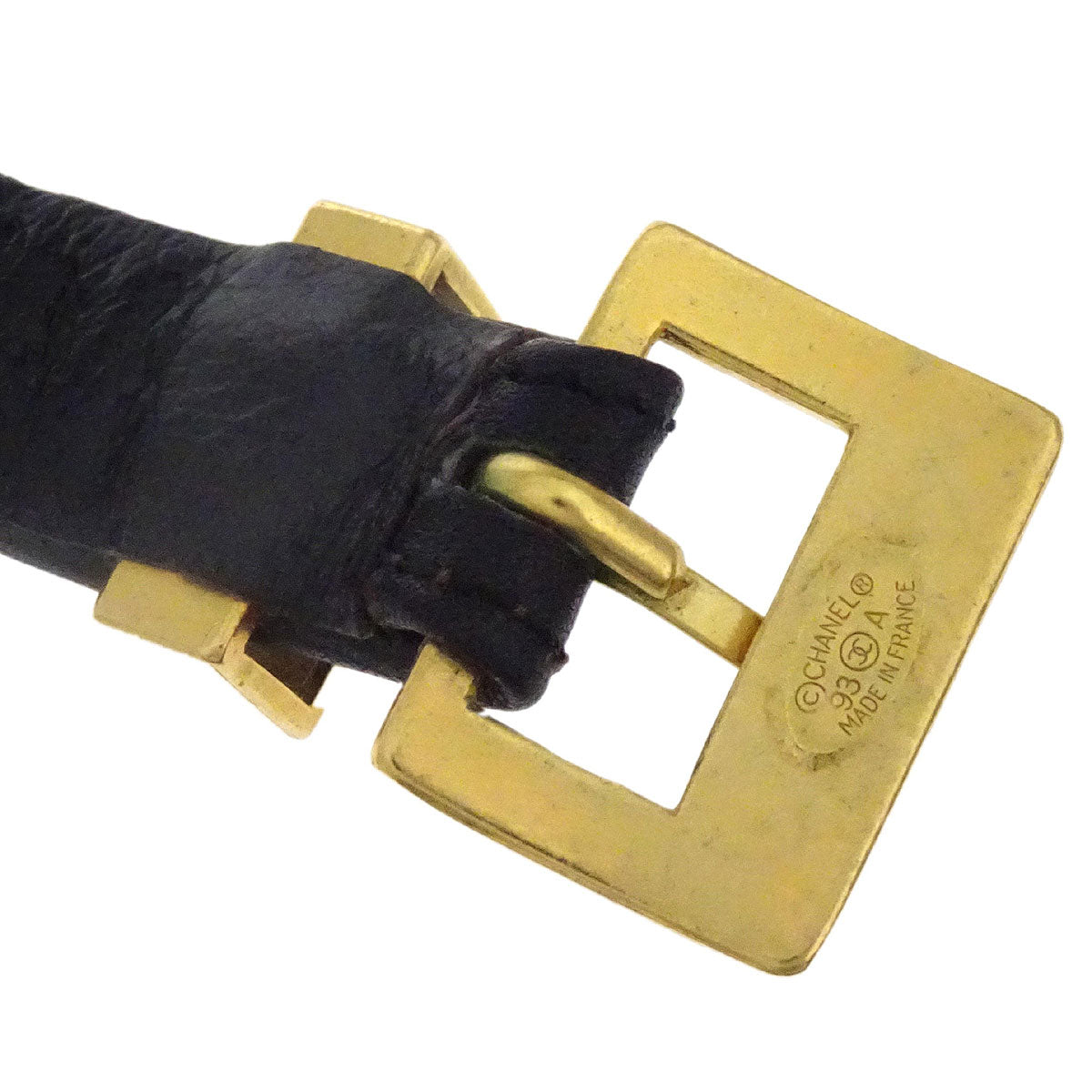 Chanel Clover Bracelet Gold Black 93A