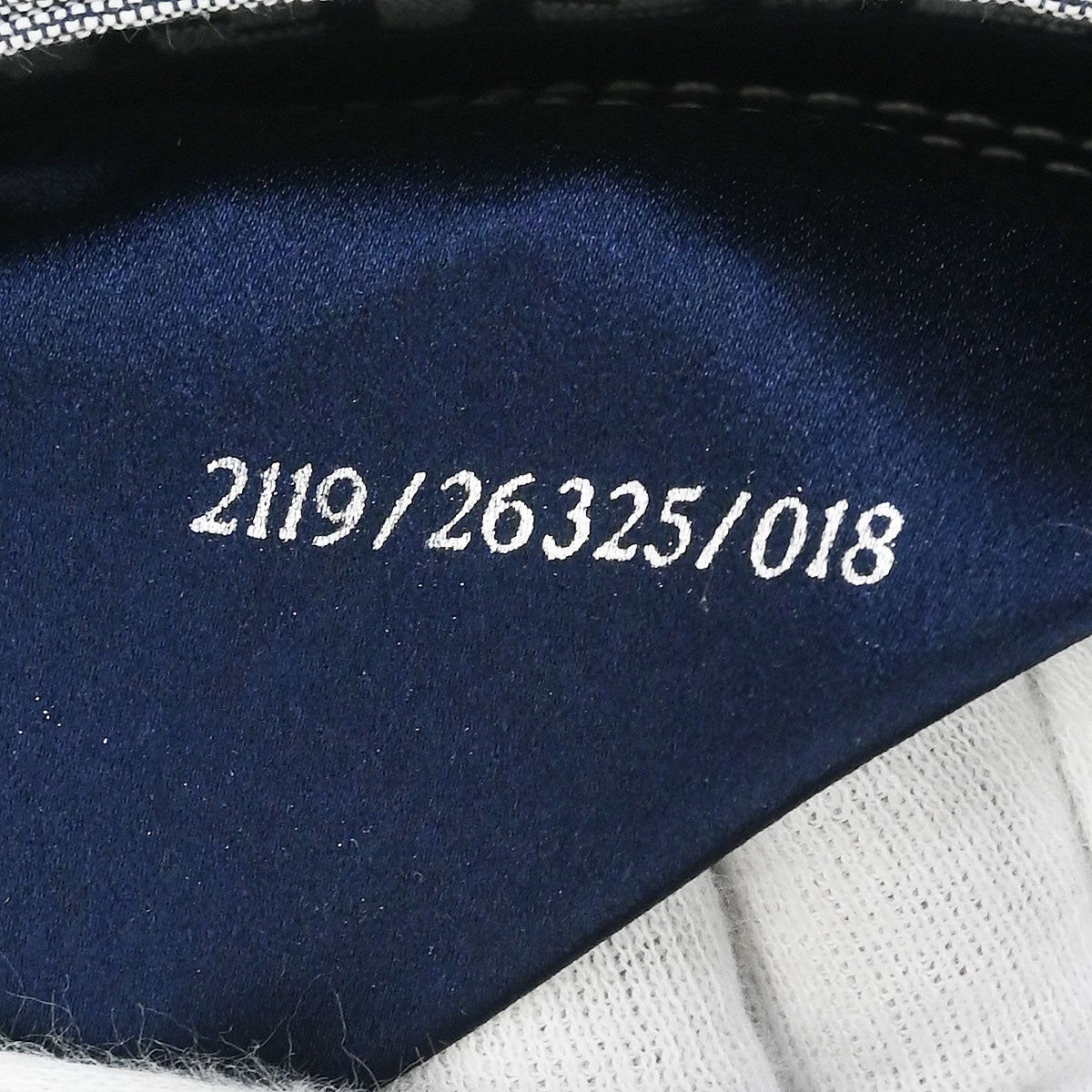 Fendi Navy Gray Zucchino Mamma Baguette Handbag