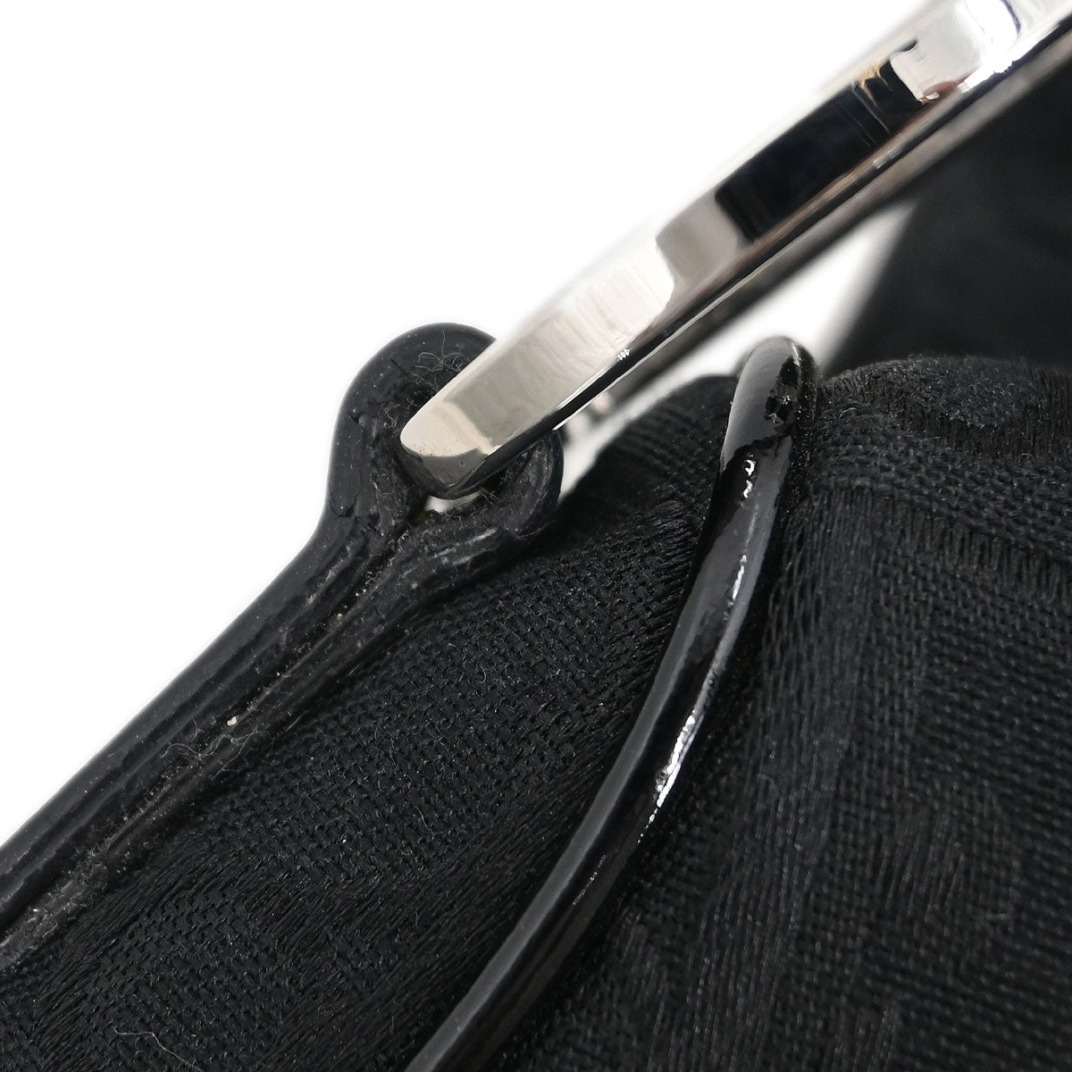 Christian Dior Black Canvas Trotter Saddle Handbag