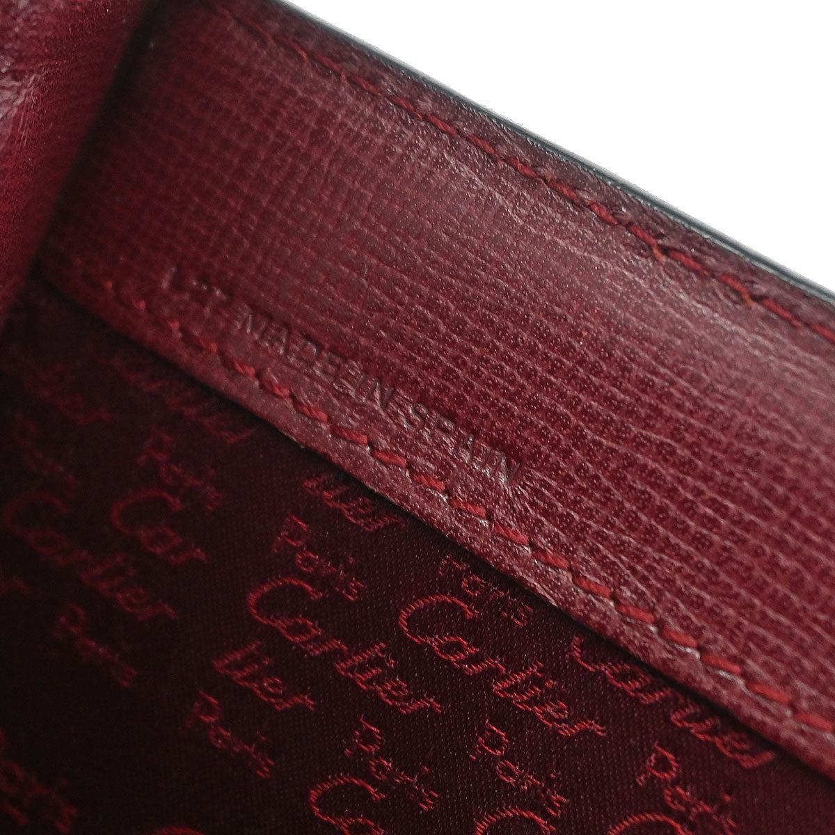 Cartier Bordeaux Leather Must de Cartier Handbag