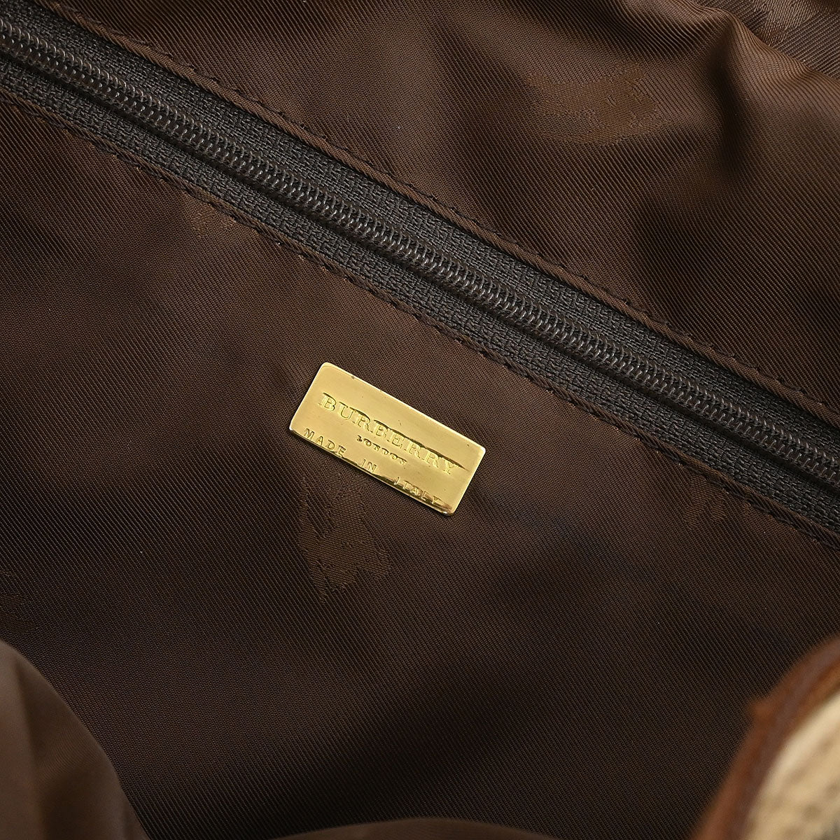 Burberry Beige Brown House Check Shoulder Bag