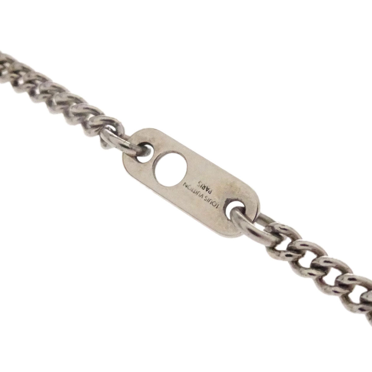 Louis Vuitton Monogram Eclipse Collier Charm Chain Necklace M63641