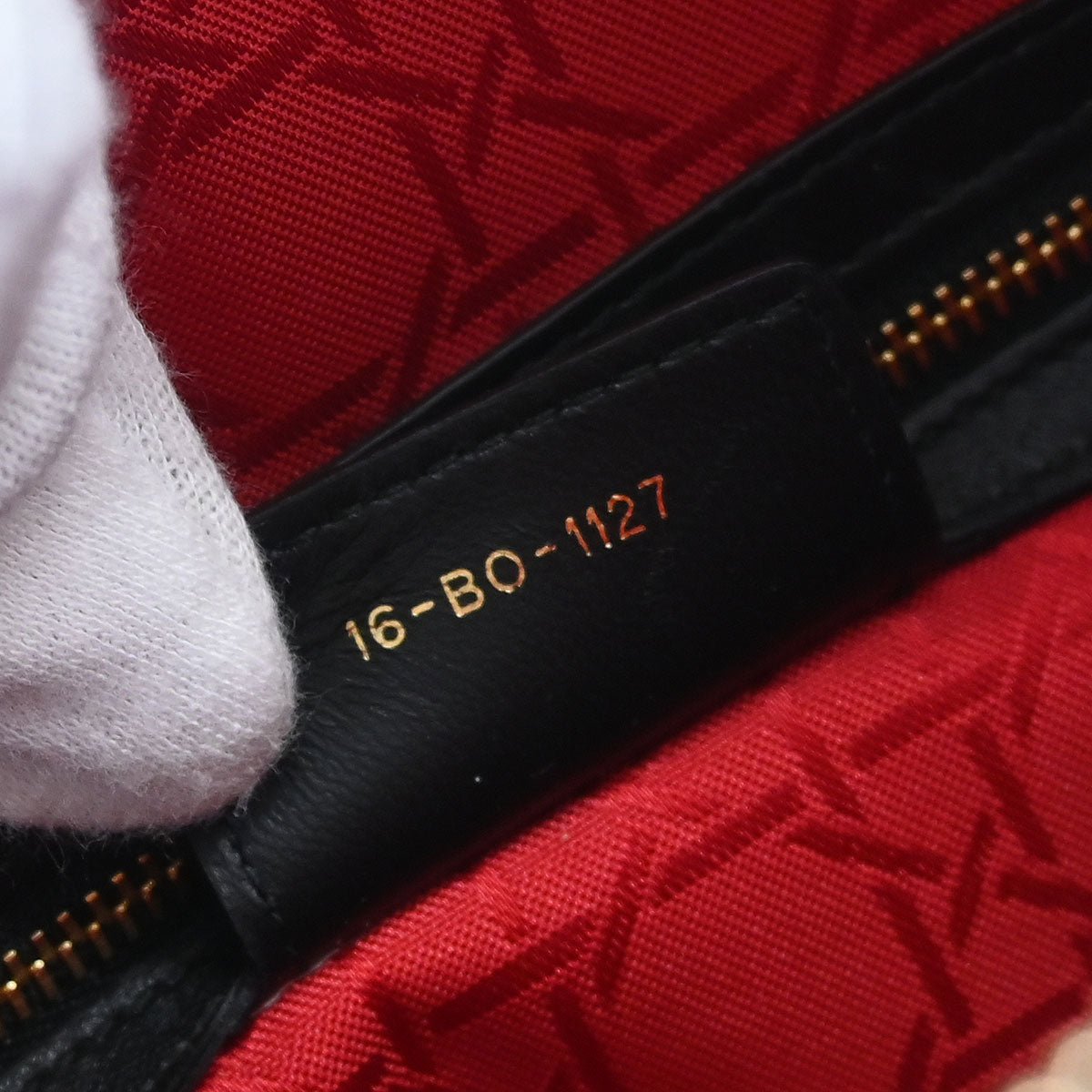 Christian Dior Black Lambskin Large Lady Dior Cannage 2way Handbag