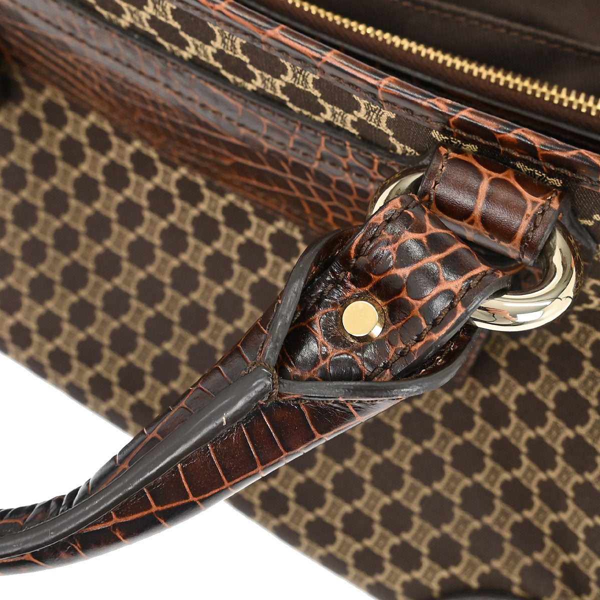 Celine * Brown Macadam Boogie Bag Handbag