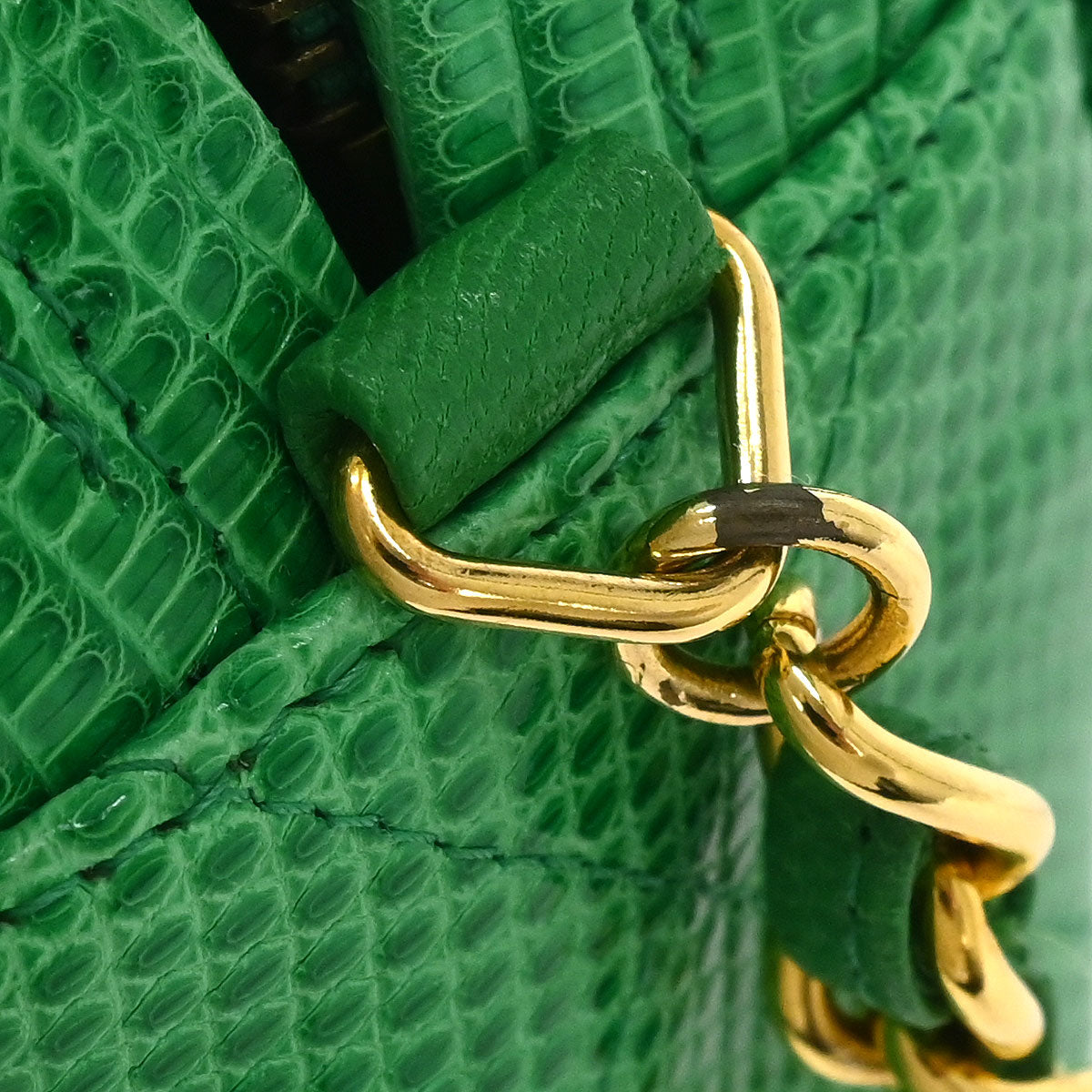 Chanel * 1986-1988 Green Lizard Camera Bag Mini