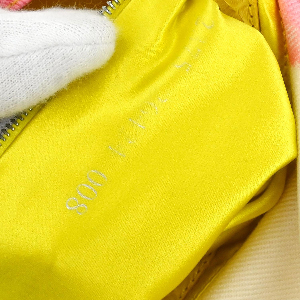 Fendi * White Yellow Baguette Handbag