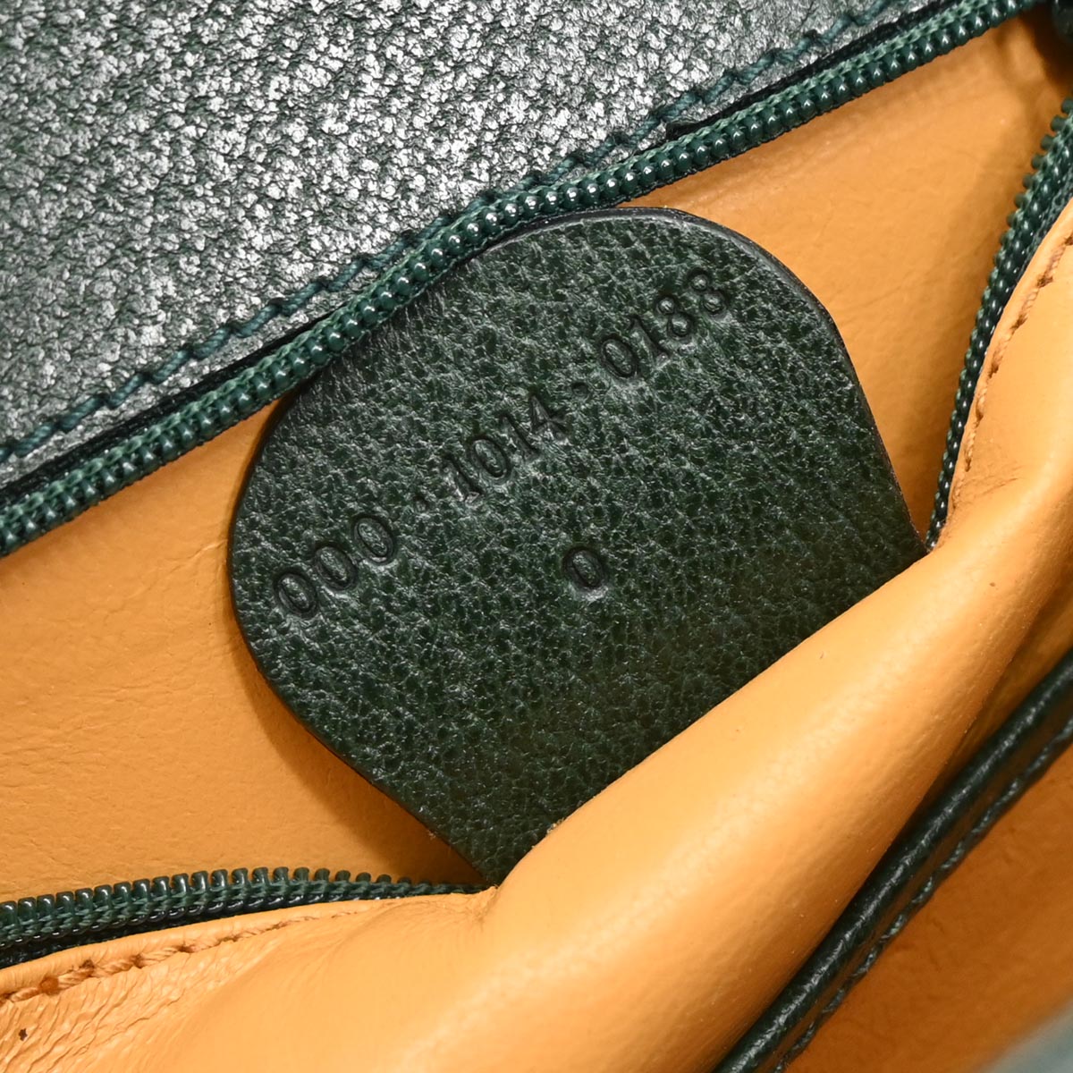 Gucci Green Pigskin Bamboo 2way Shoulder Handbag