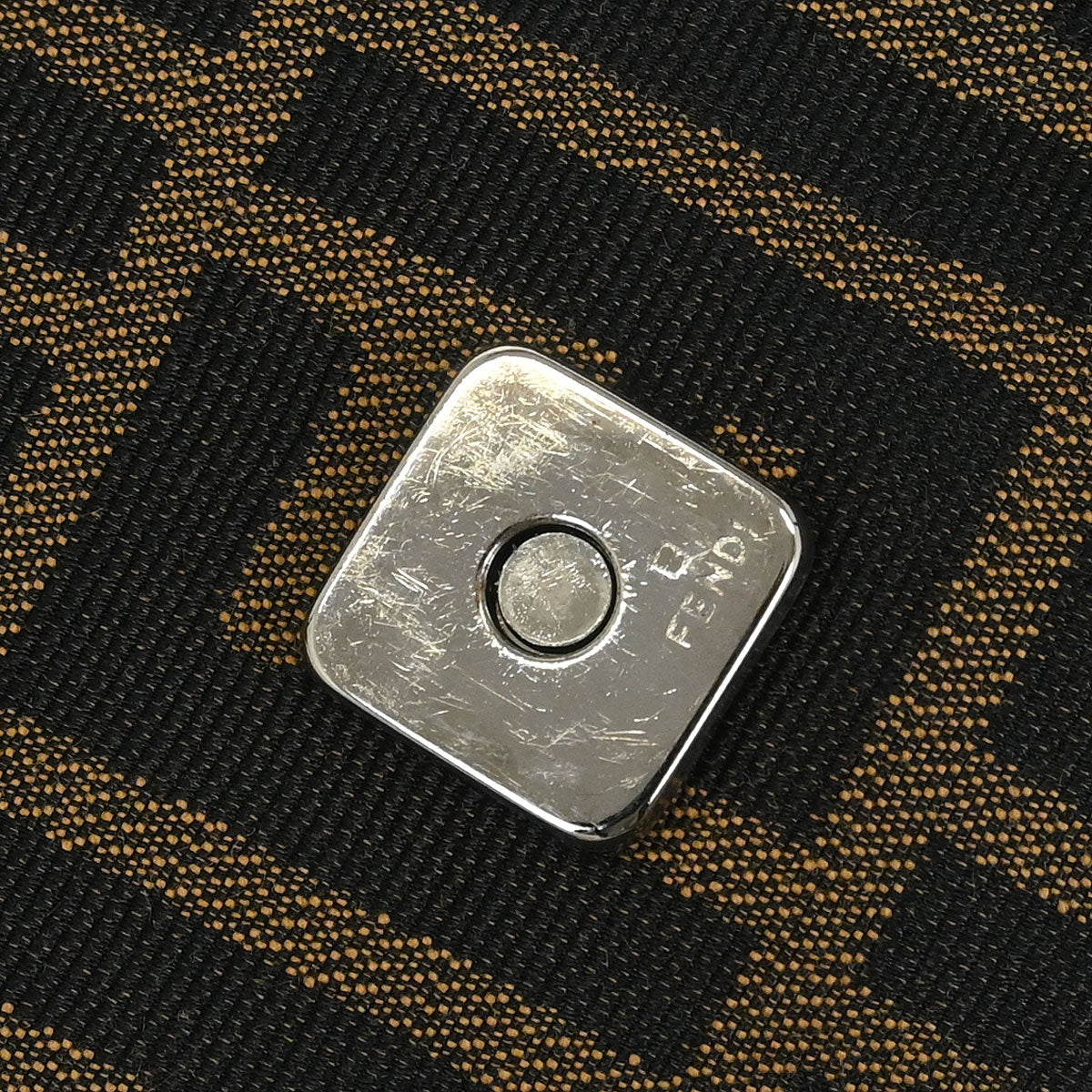 Fendi Brown Canvas Zucca Mamma Baguette Handbag