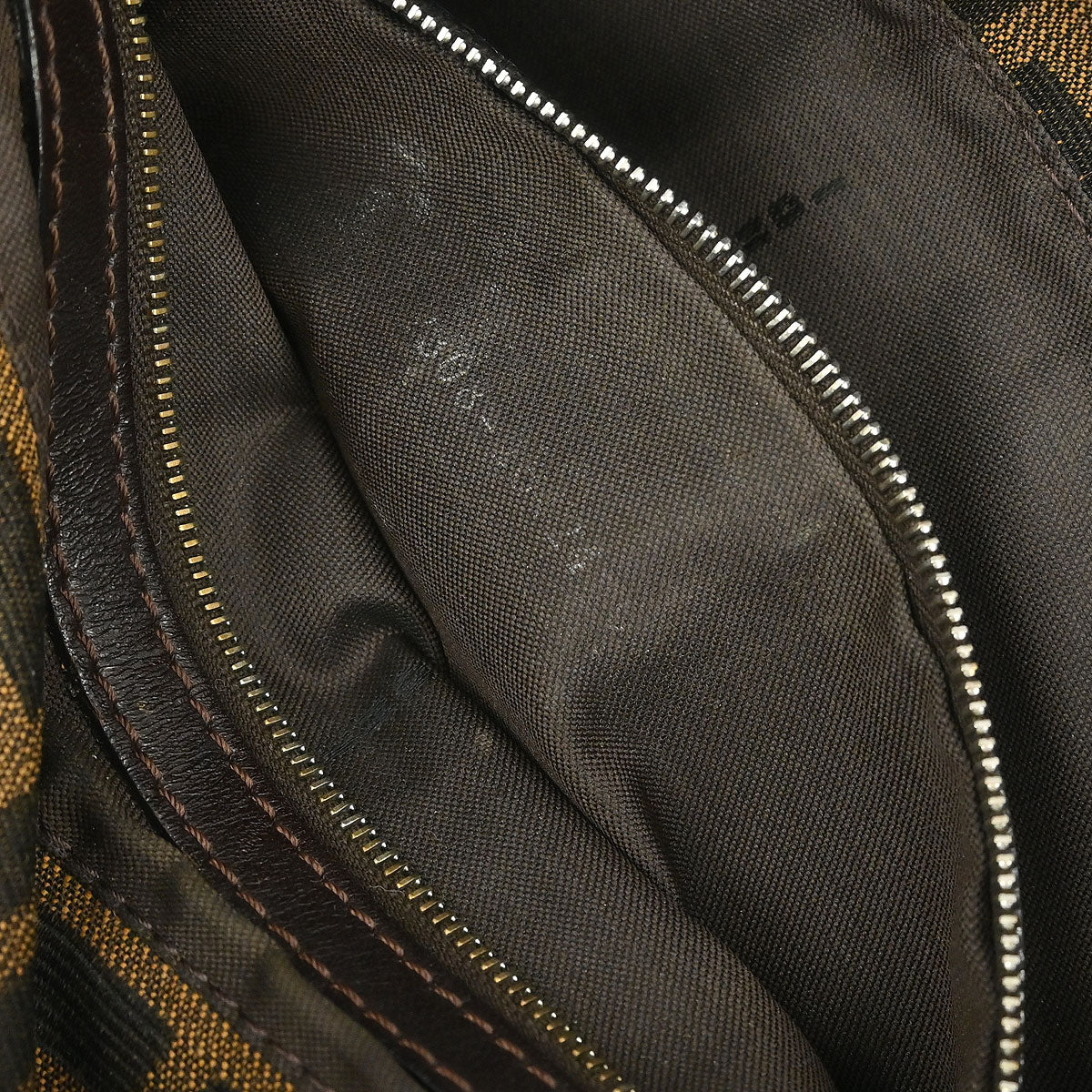 Fendi Brown Canvas Zucca Baguette Handbag