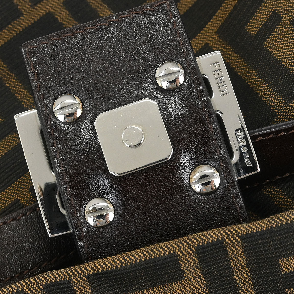 Fendi Brown Zucca Baguette Handbag