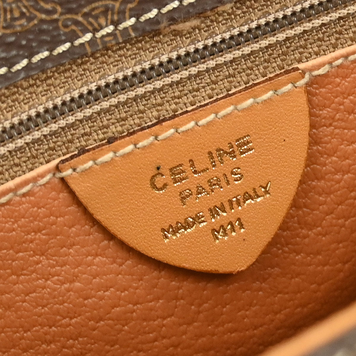 Celine Brown Macadam 2way Shoulder Handbag