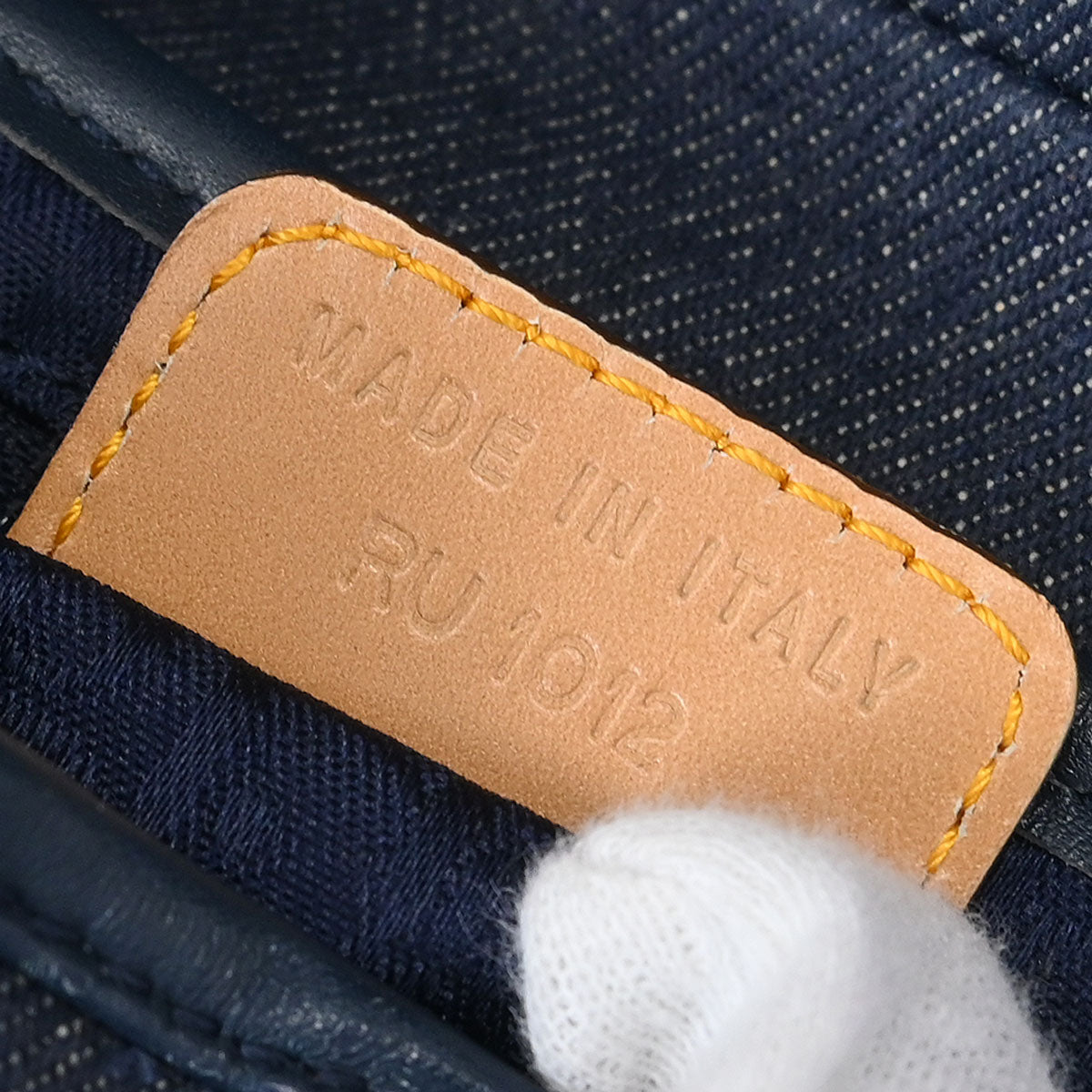 Christian Dior Navy Beige Denim Saddle Handbag