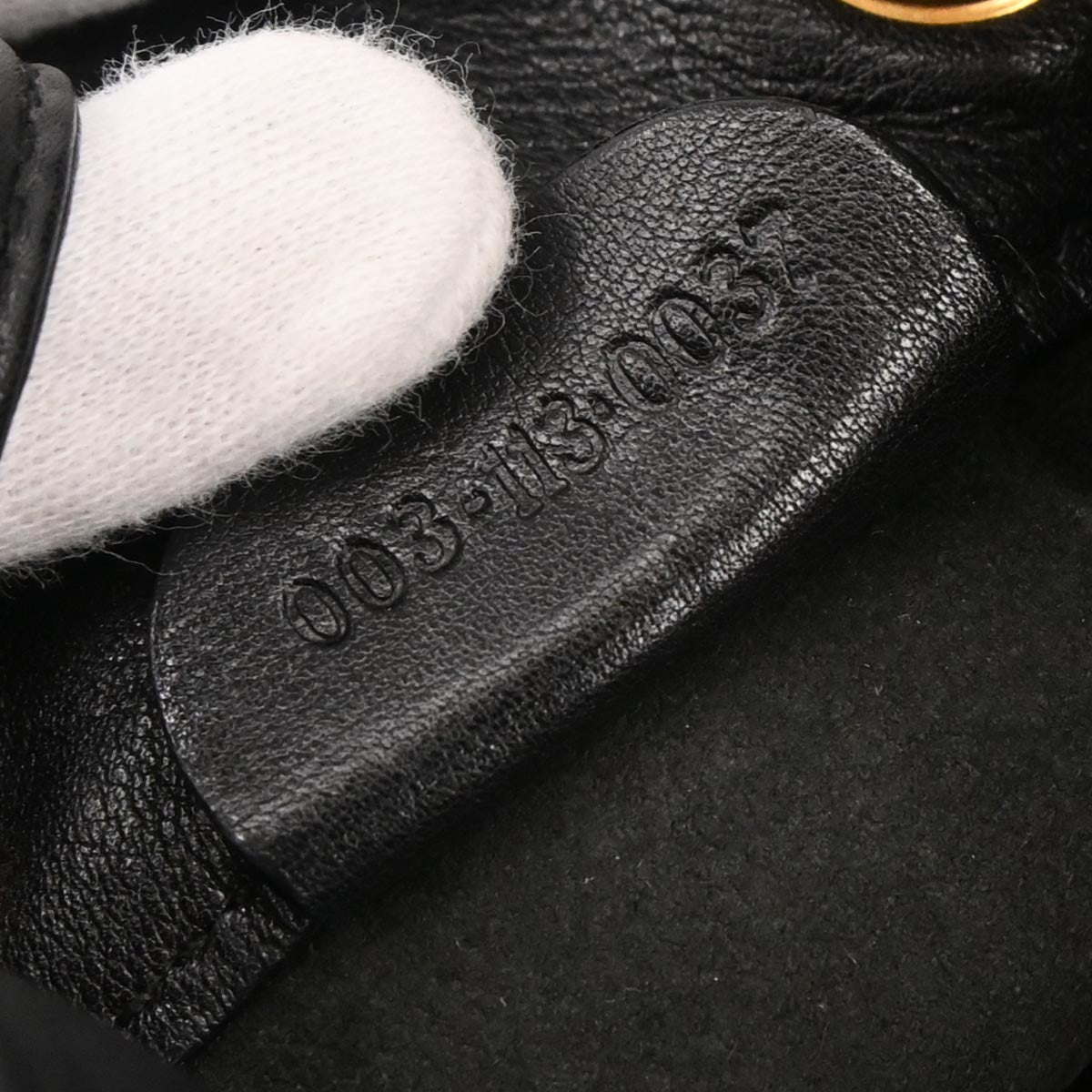 Gucci Black Leather Bamboo Drawstring 2way One Shoulder Bag