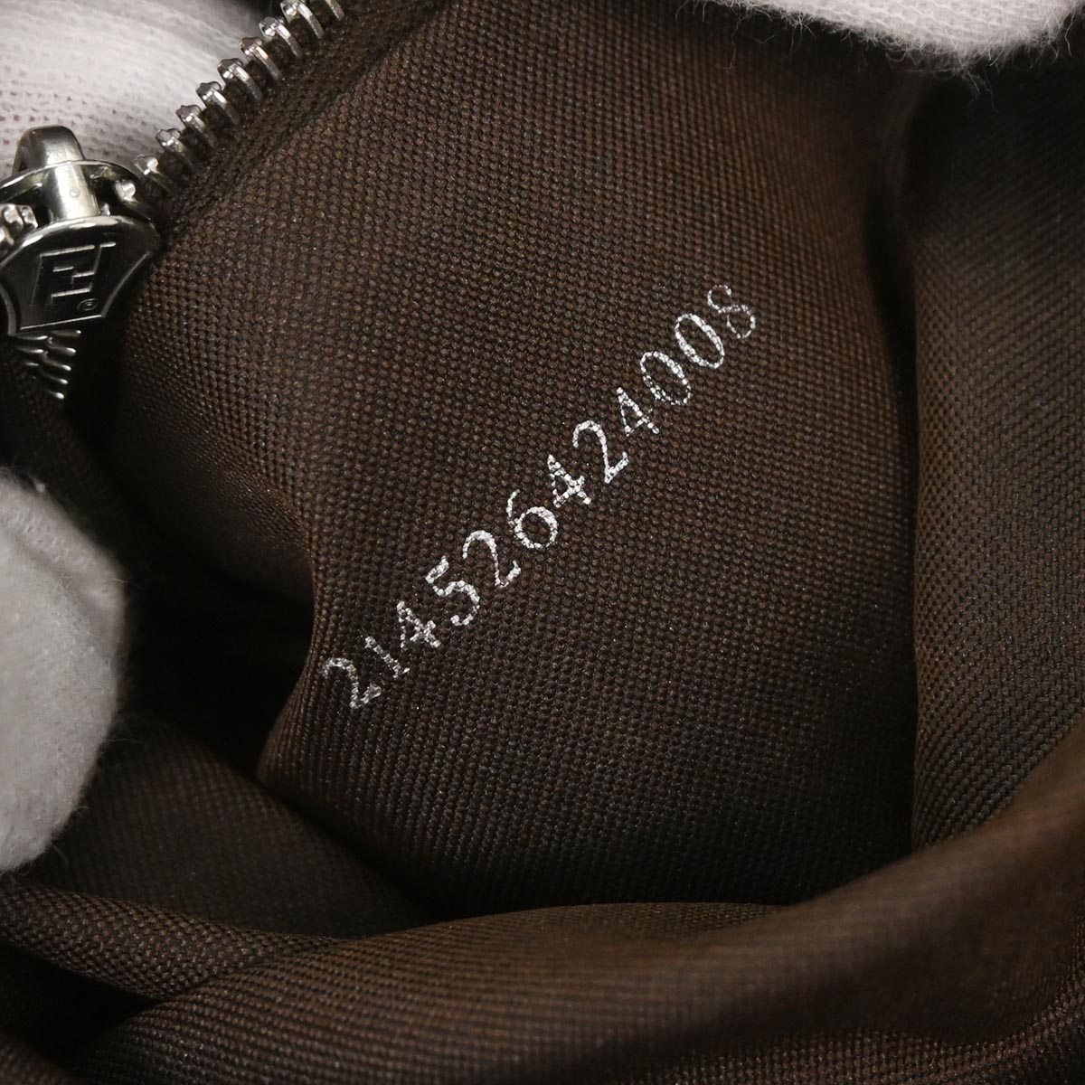 Fendi Brown Canvas Zucca Baguette Handbag