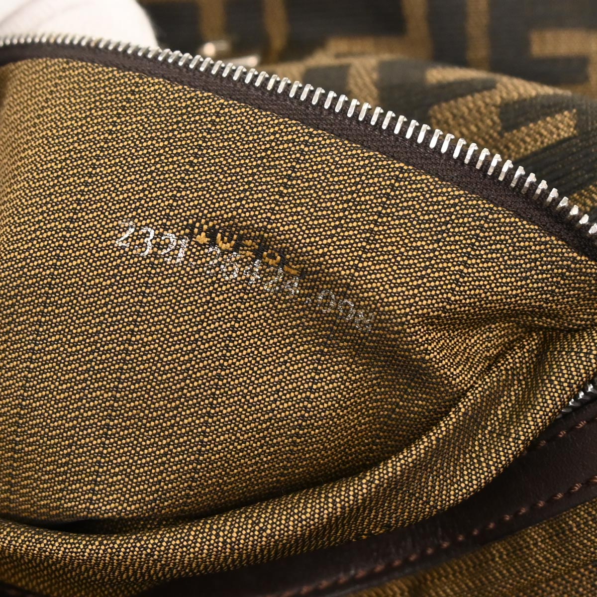Fendi Brown Canvas Zucca Baguette Handbag