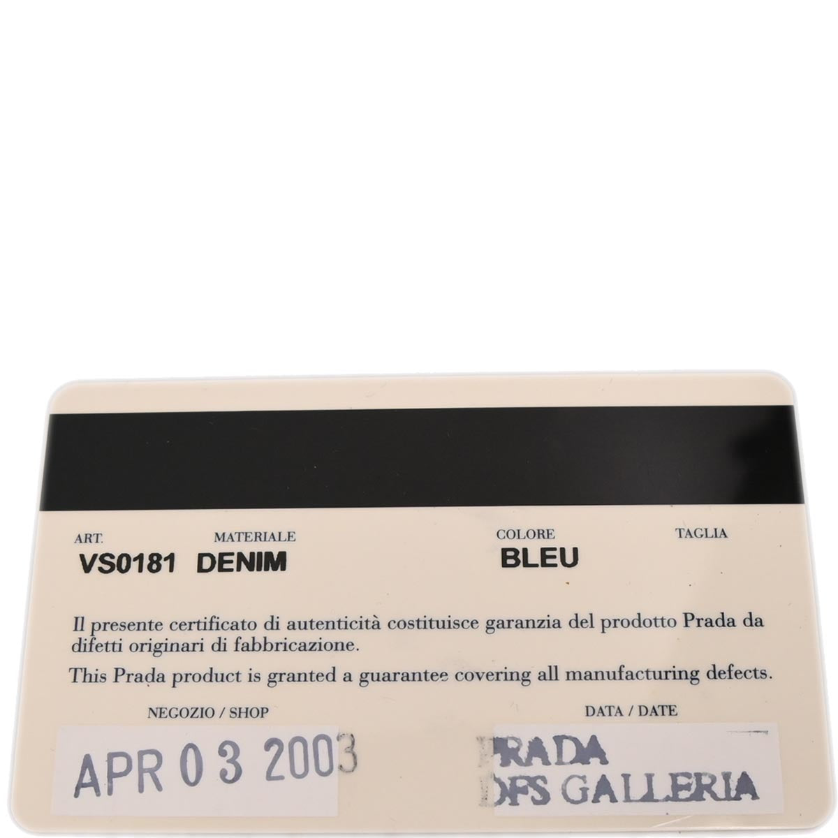 Prada Navy Denim Shoulder Bag