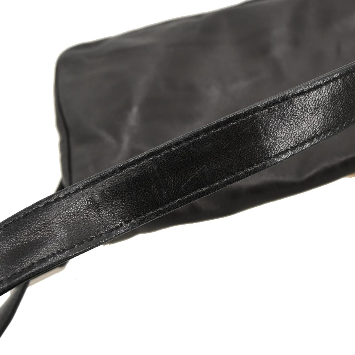 Fendi Black Leather Baguette Handbag