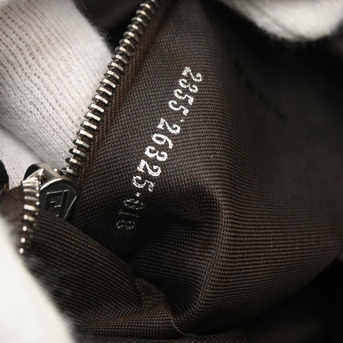 Fendi Brown Canvas Zucca Mamma Baguette Handbag