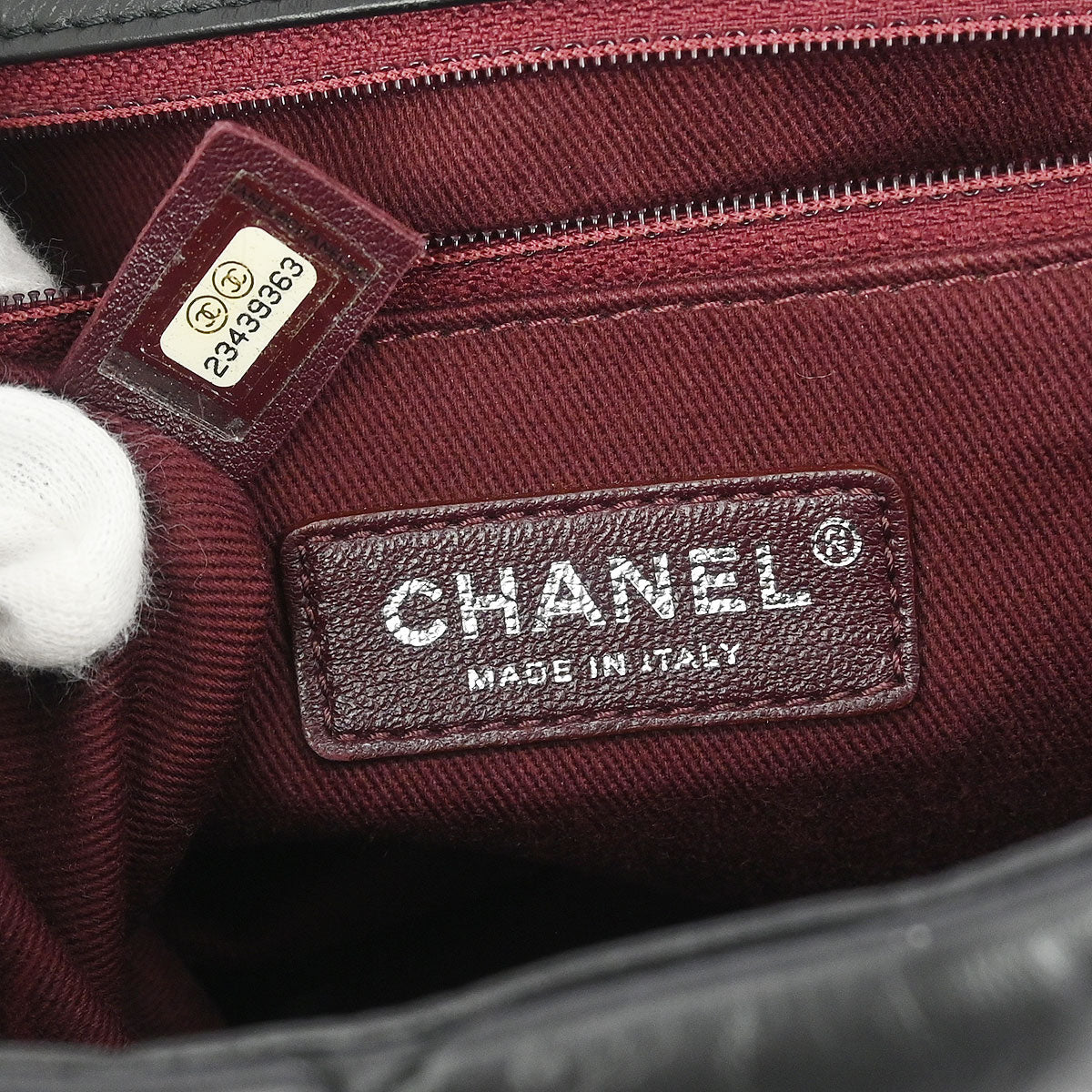 Chanel Black Tweed Calfskin Airlines Top Handle Flap Bag